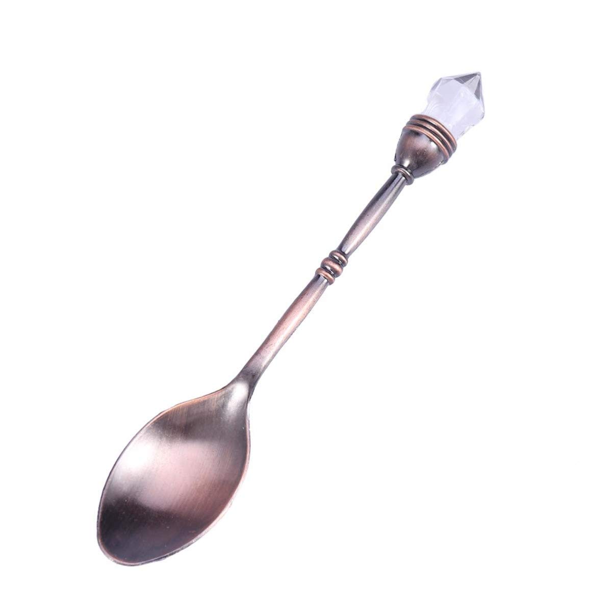 Vintage DOITOOL 3D Coffee Spoons - Antique Tea Stirring Spoons, Dessert Spoons for Pudding, Ice Cream & Drinks - Elegant Retro Sugar Spoon for Coffee, Tea & Cocktail Parties