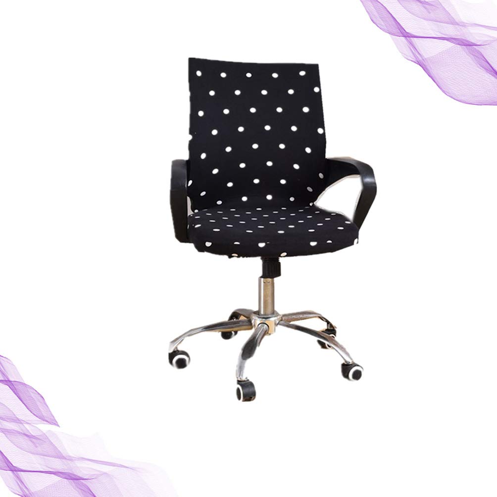 VOSAREA Stretch Dot Pattern Office Chair Cover - Breathable Slipcover Protector for Desk Chairs, Home & Office Use, Easy to Install & Wash