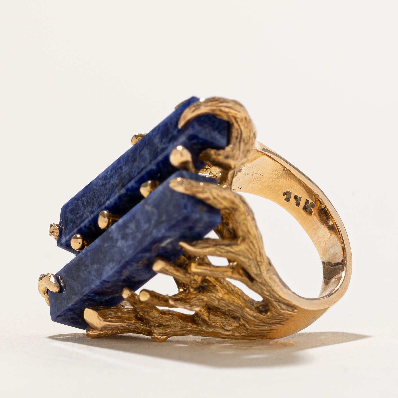 14.00ctw Sodalite Cocktail Ring - Size 4.75 | Elegant Statement Jewelry for Evening Parties & Special Occasions