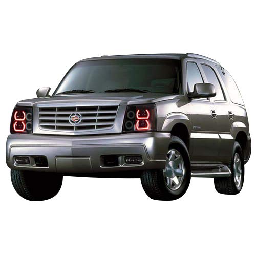Flashtech LED RGB Multi-Color Halo Ring Headlight Kit with ColorFuse RF Remote for 2002-2006 Cadillac Escalade - Custom Car Lighting for Night Driving & Car Shows