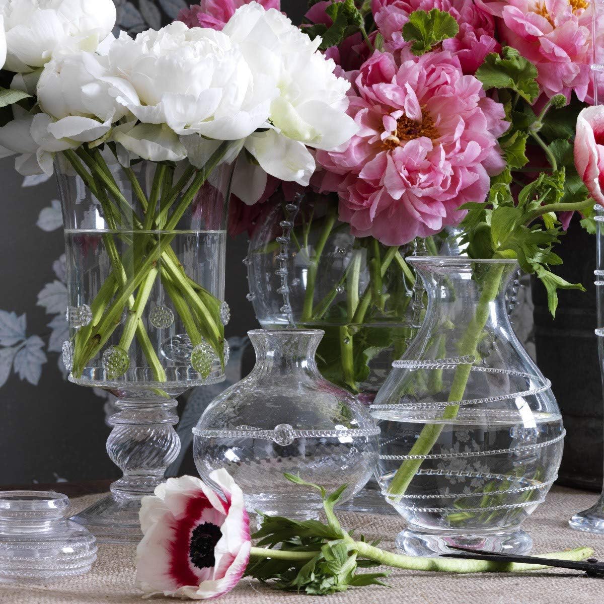 Juliska Graham 5 Vase - Elegant Handcrafted Glass Vase for Home Decor, Wedding Centerpieces & Floral Arrangements