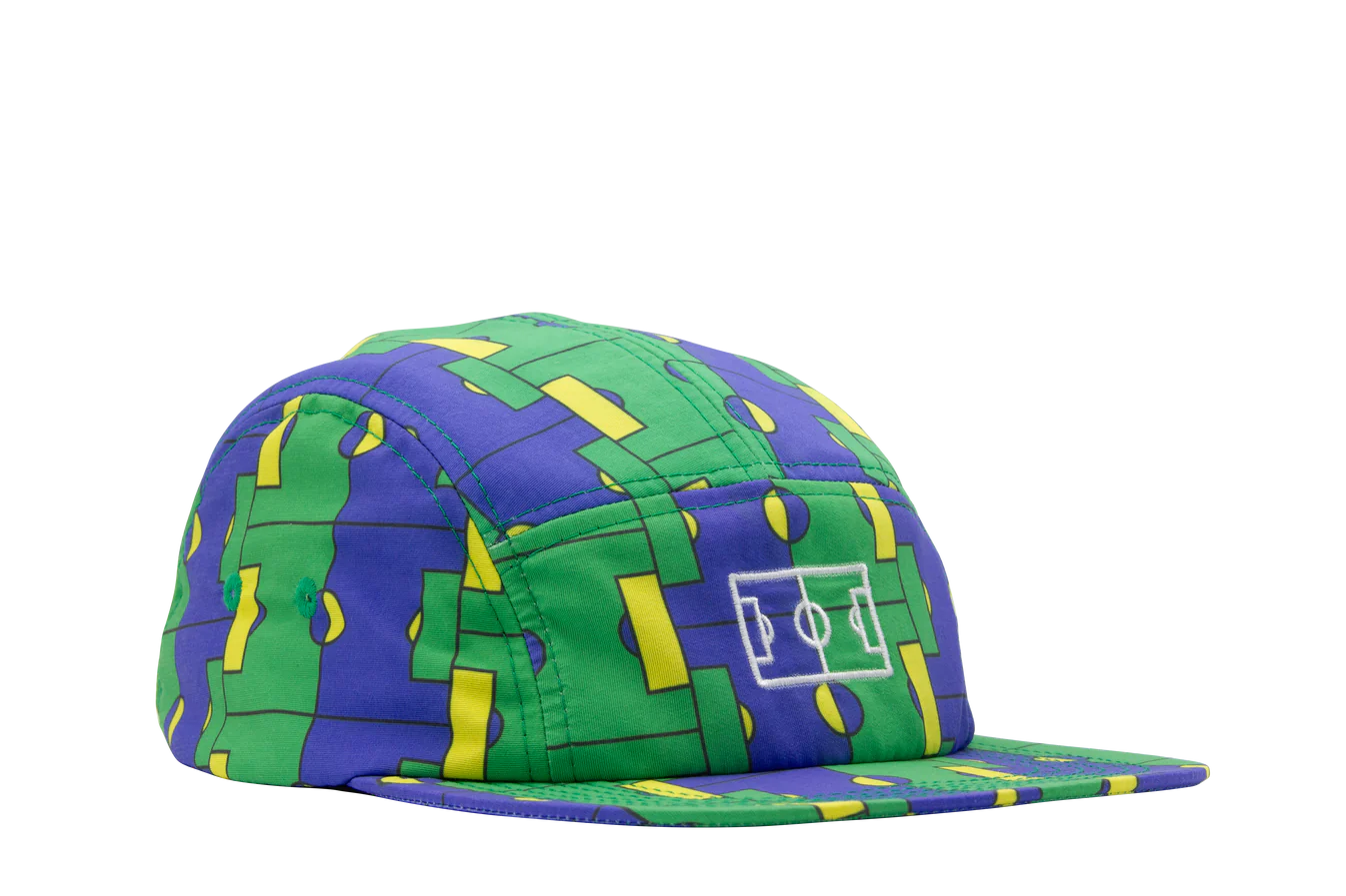 Goiaba E.C. Campo 5 Panel Nylon Hat - Brazil Flag Print Adjustable Snapback Cap for Men & Women - Perfect for Outdoor Activities, Travel & Sports