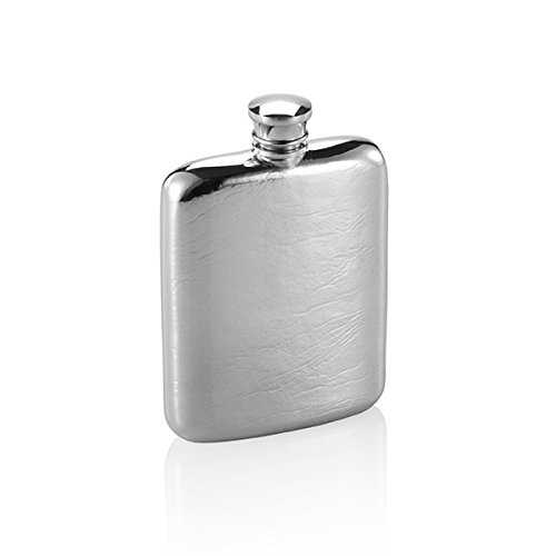 Royal Selangor Premium Handcrafted Pewter Hip Flask (130ml) - Elegant Blonde Wooden Gift Box, Perfect for Whiskey, Bourbon & Liquor Storage - Ideal for Gifts, Travel & Outdoor Adventures