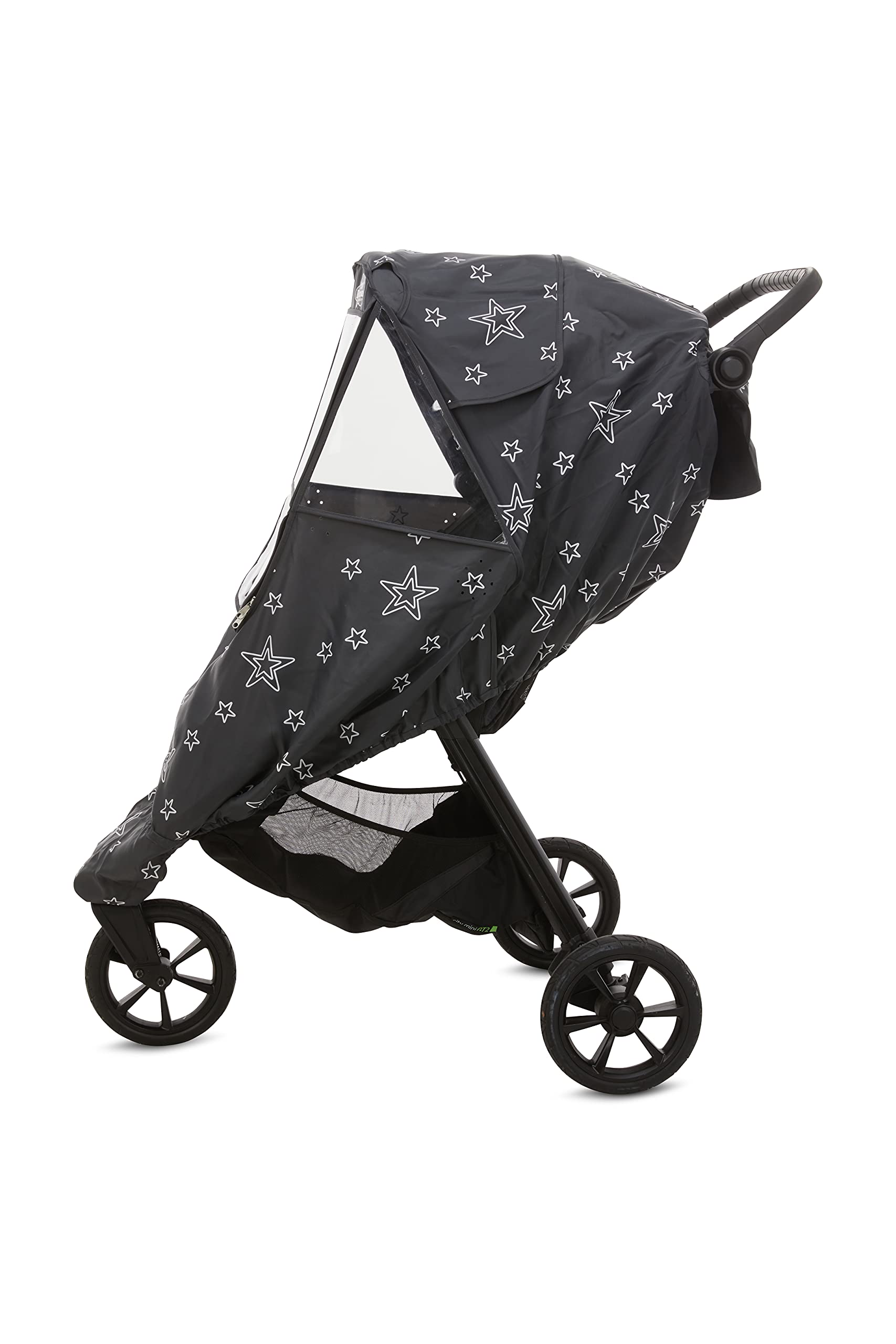 Universal Baby Stroller Rain Cover - Windproof, Waterproof Weather Shield for Infants - Protects from Rain, Snow, Dust - Perfect for Outdoor Walks, Travel & Inclement Weather (Gray)