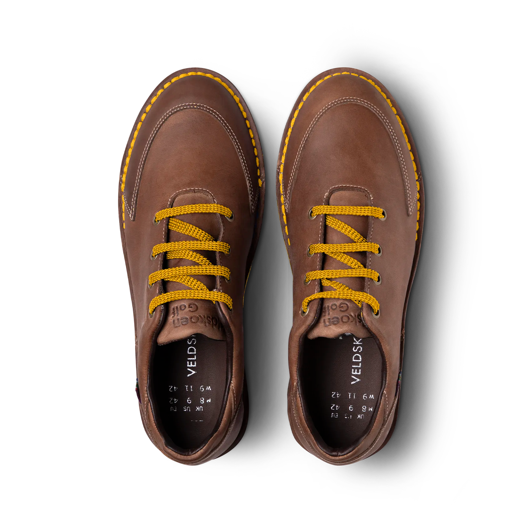 Veldskoen Vilakazi Loft Golf Shoes - Comfortable Men's & Women's Casual Golf Sneakers with Yellow Sole | Perfect for Golfing, Walking & Outdoor Activities