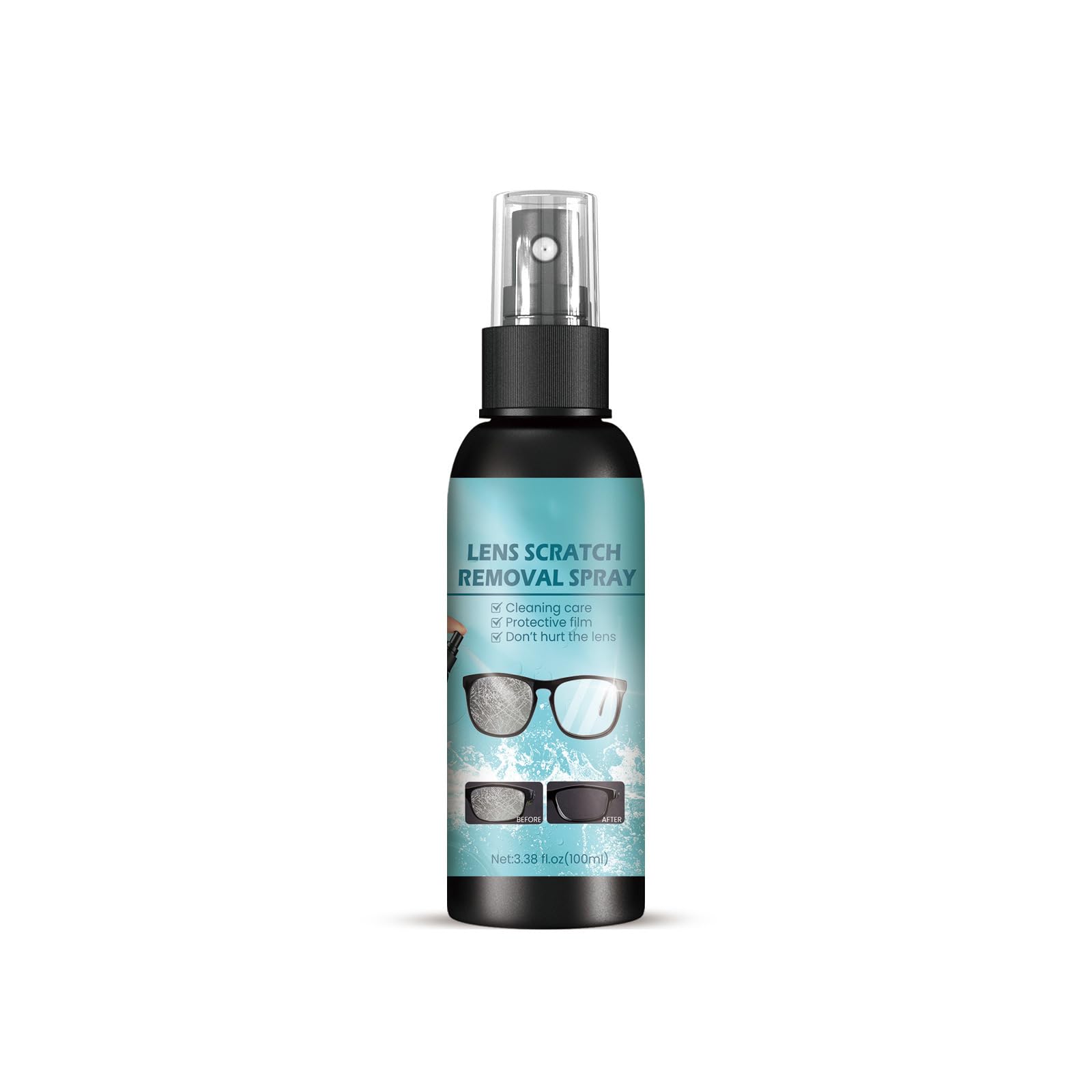 Professional Lens Scratch Remover Kit - Eyeglass Scratch Repair Solution with Cleaning Spray - Restores Scratched Glasses, Sunglasses & Screens - Perfect for Home, Office & Travel Use (1PC)