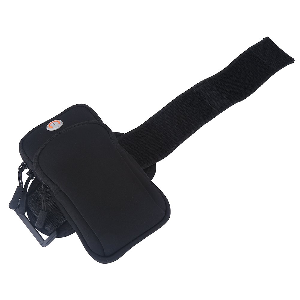 VGEBY Arm Pouch for Running & Outdoor Sports - Adjustable Armband Phone Holder for iPhone & Android - Lightweight Wrist Pouch for Jogging, Hiking, Gym & Workouts (Black) - Perfect for Hands-Free Exercise & Active Lifestyle