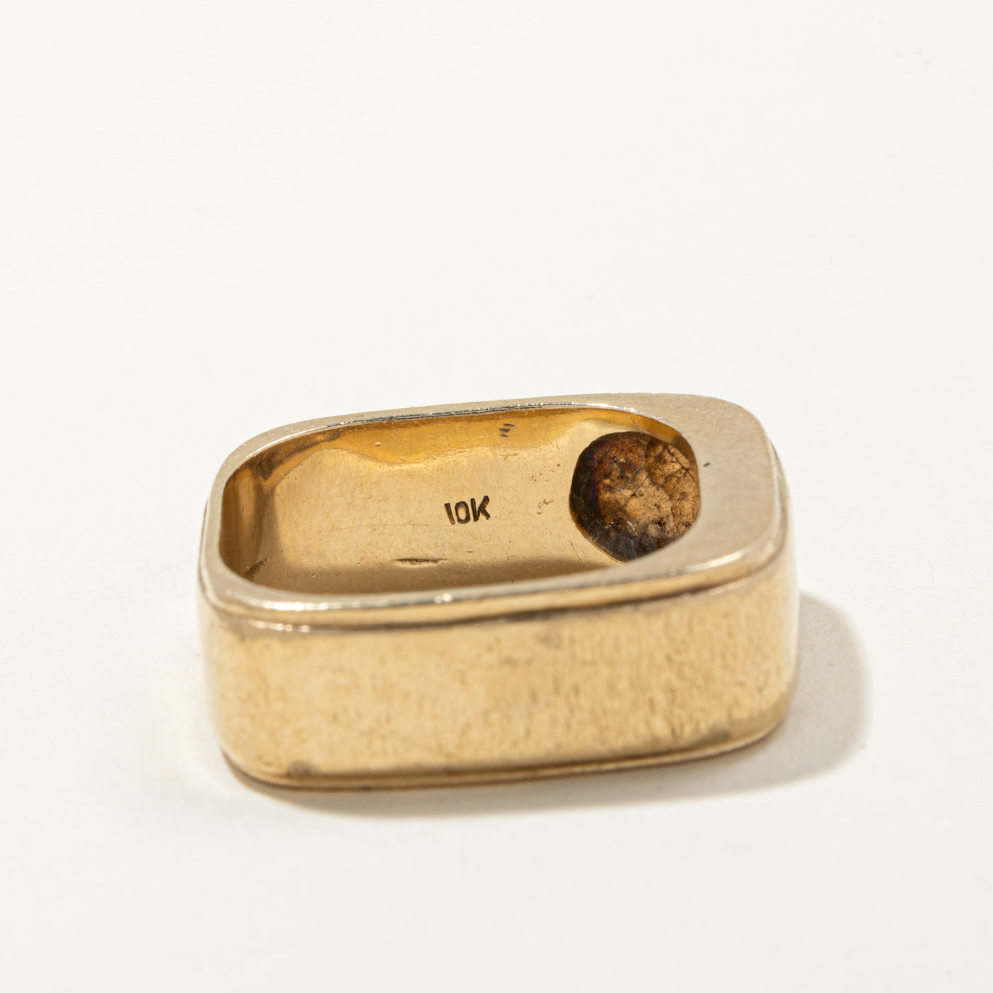 10K Yellow Gold Soft Square Band Ring - Size 9.75 - Elegant Minimalist Wedding Band for Women, Perfect for Everyday Wear & Anniversary Gifts
