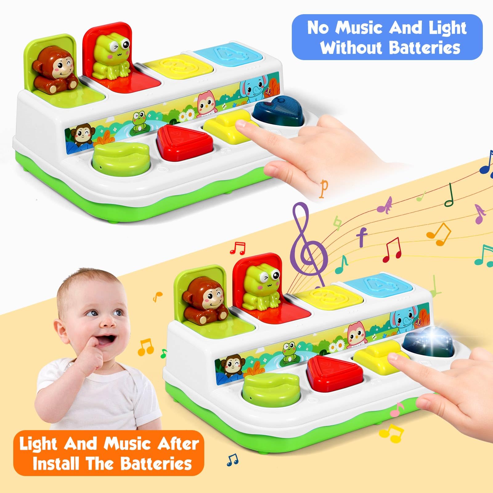 Best Baby Toys for 6-18 Months | Early Learning Cause & Effect Interactive Infant Toys | Musical Pop-Up Toys for Toddlers 1-3 Years | Perfect Gift for Boys & Girls | Great for Playtime, Learning & Sensory Development