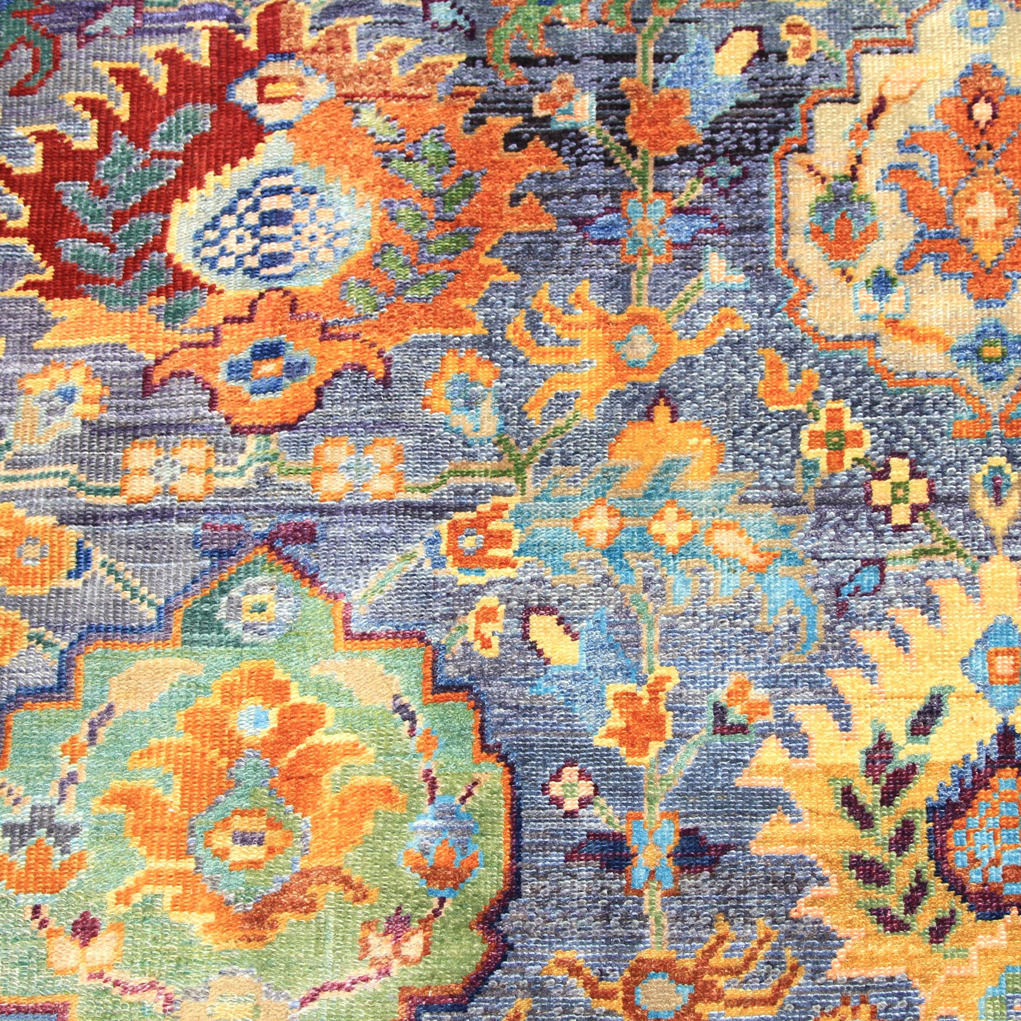 Blue Transitional Wool Rug 11'9 x 18'2 - Soft Handmade Area Rug for Living Room, Bedroom & Office - Perfect for Home Decor and Cozy Spaces