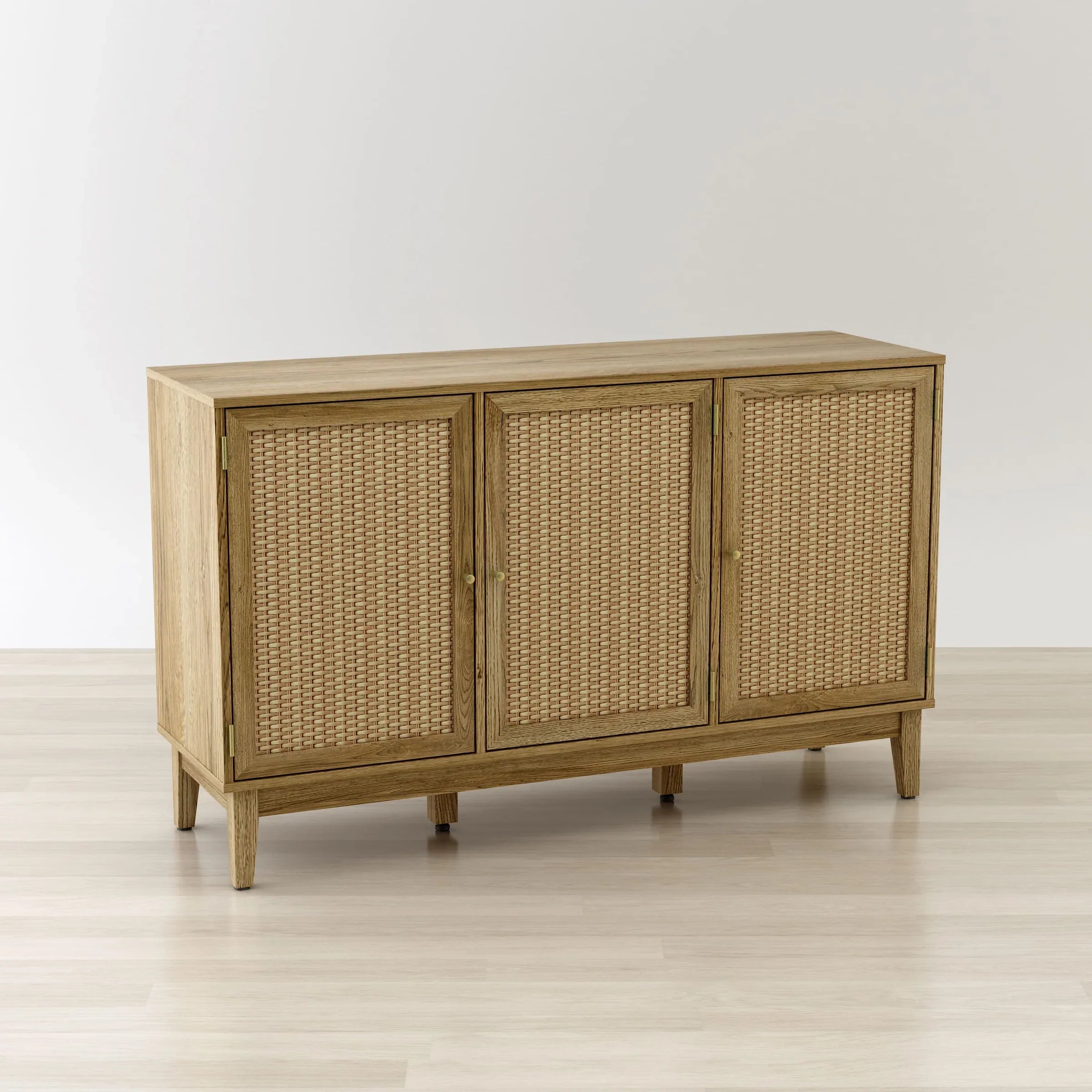 Anderson Teak Bodrum 50-Inch Wide Sideboard Cabinet SB 5015 - Solid Teak Wood Storage Console for Dining Room, Living Room & Entryway