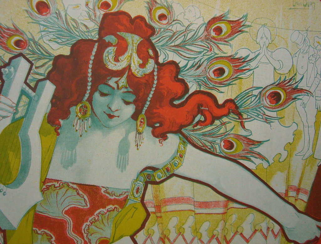 1897 Original French Art Nouveau Poster - Les Programmes Illustres Medusa Style Cover by Oury | Vintage Home Decor & Art Collector's Piece for Living Room, Office, or Gallery Display