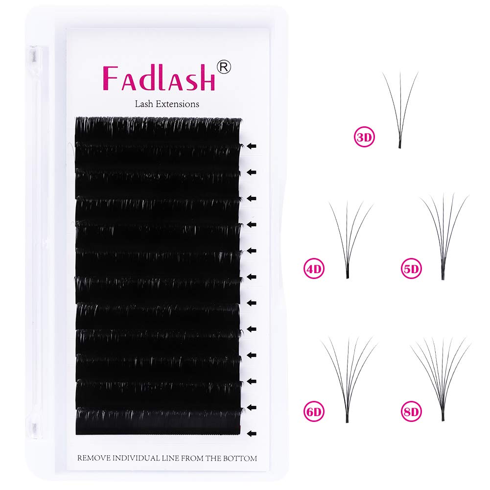Premium DD Curl Eyelash Extensions - Matte Black Rapid Volume Lashes (0.03-DD, 14mm) for Easy Blooming & Flowering Fan Effects | Perfect for Professional Lash Artists & Salon Use