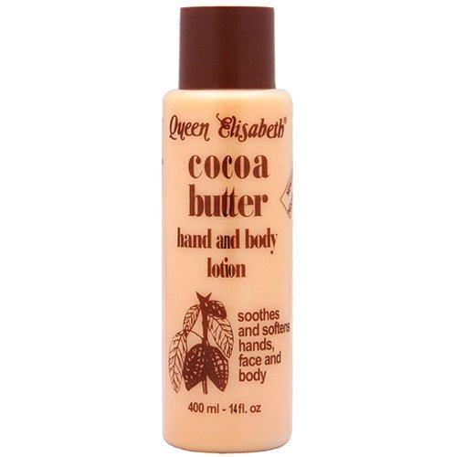 Queen Elizabeth Cocoa Butter Hand & Body Lotion - Deep Moisturizing Cream for Dry Skin - Perfect for Daily Hydration, Massage & After-Sun Care