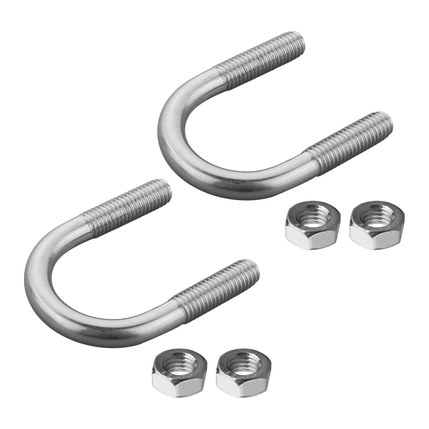 M8x27 304 Stainless Steel U-Bolts for 27mm Pipe - 2pcs - Pipe Clamps & Brackets