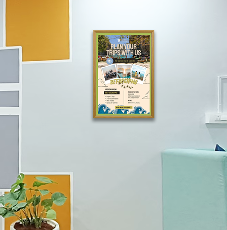 27x39 Designer Wood Snap Frames with 1