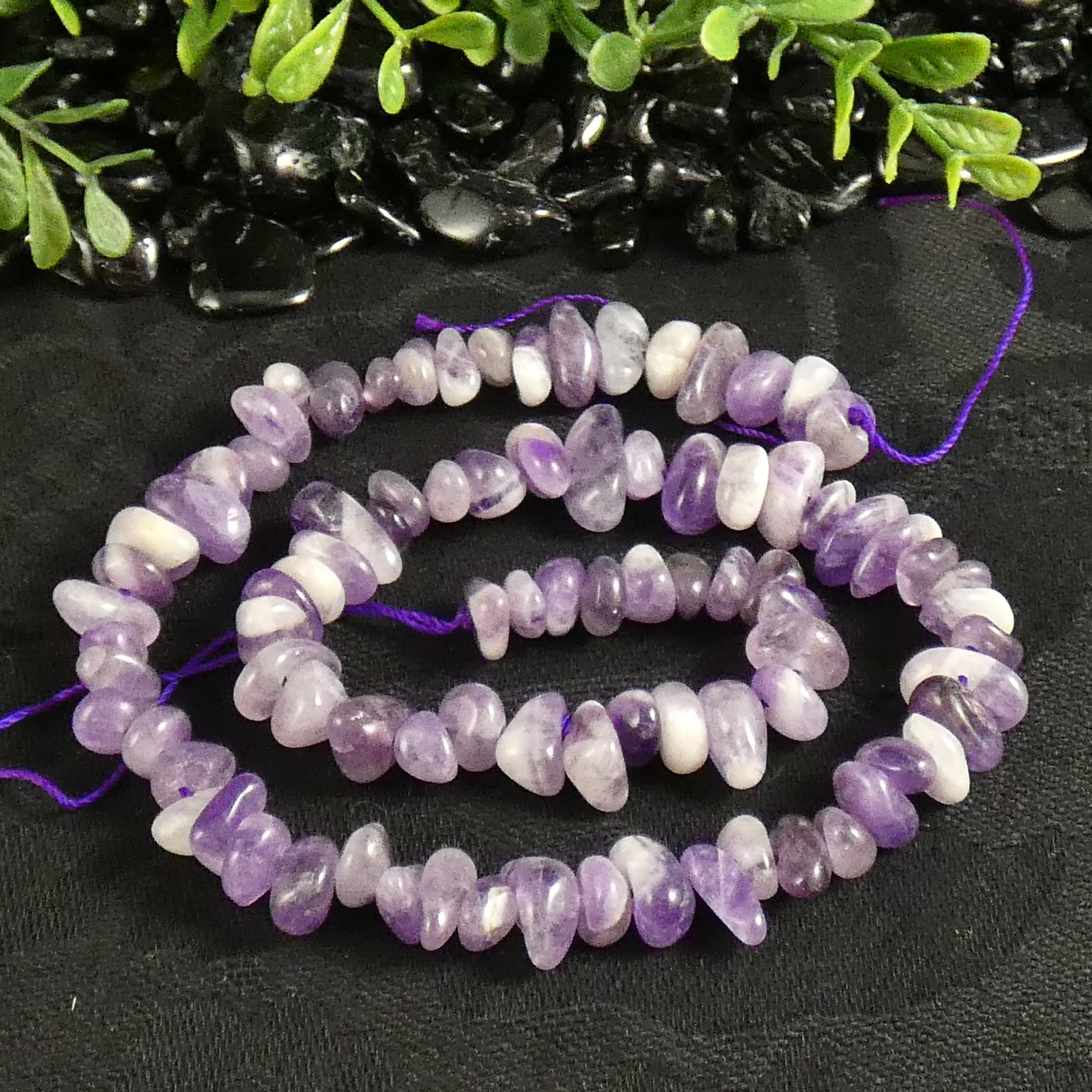 Chevron Amethyst Nugget Beads for Jewelry Making - Natural Gemstone Beads for DIY Bracelets, Necklaces & Crafts - Perfect for Boho, Healing Crystal & Spiritual Jewelry Designs