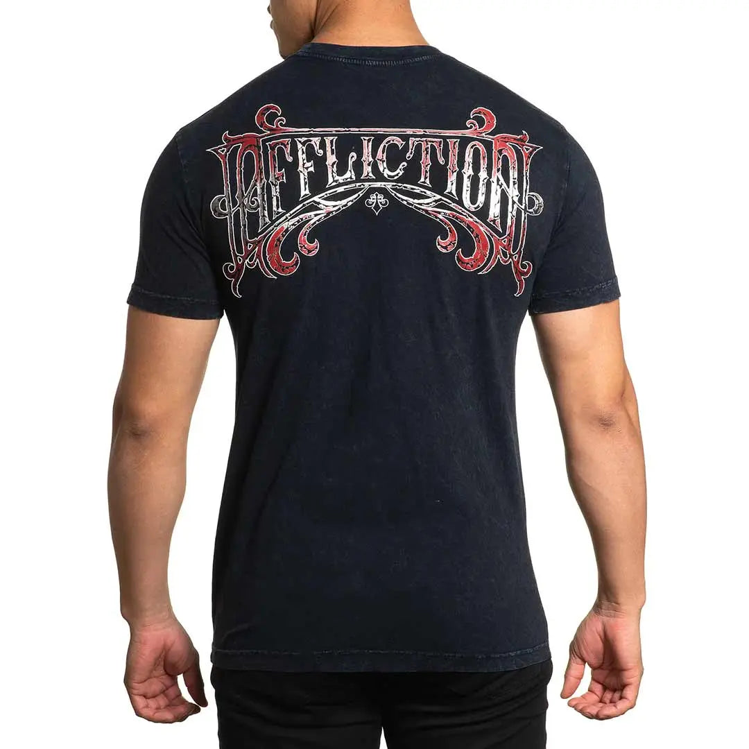 Affliction Men's Marblesmith Graphic T-Shirt - Soft Cotton Short Sleeve Tee for Casual Wear, Street Style & Rock Concerts