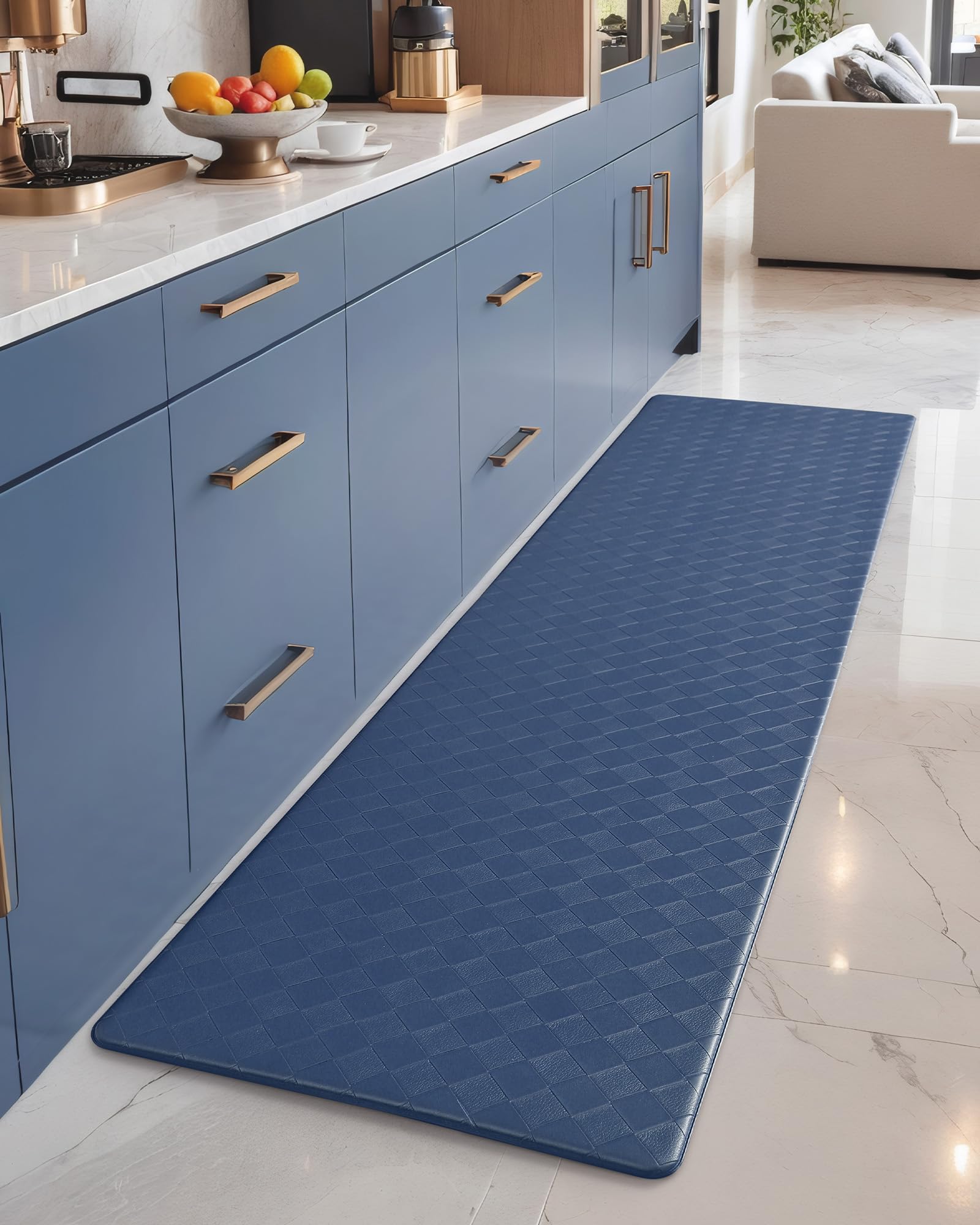 Anti-Fatigue Kitchen Floor Mat - Non-Slip Cushioned Foam Pad for Sink Area | Comfortable Standing Support with Colorful Geometric Design | Perfect for Cooking, Dishwashing & Food Prep (17