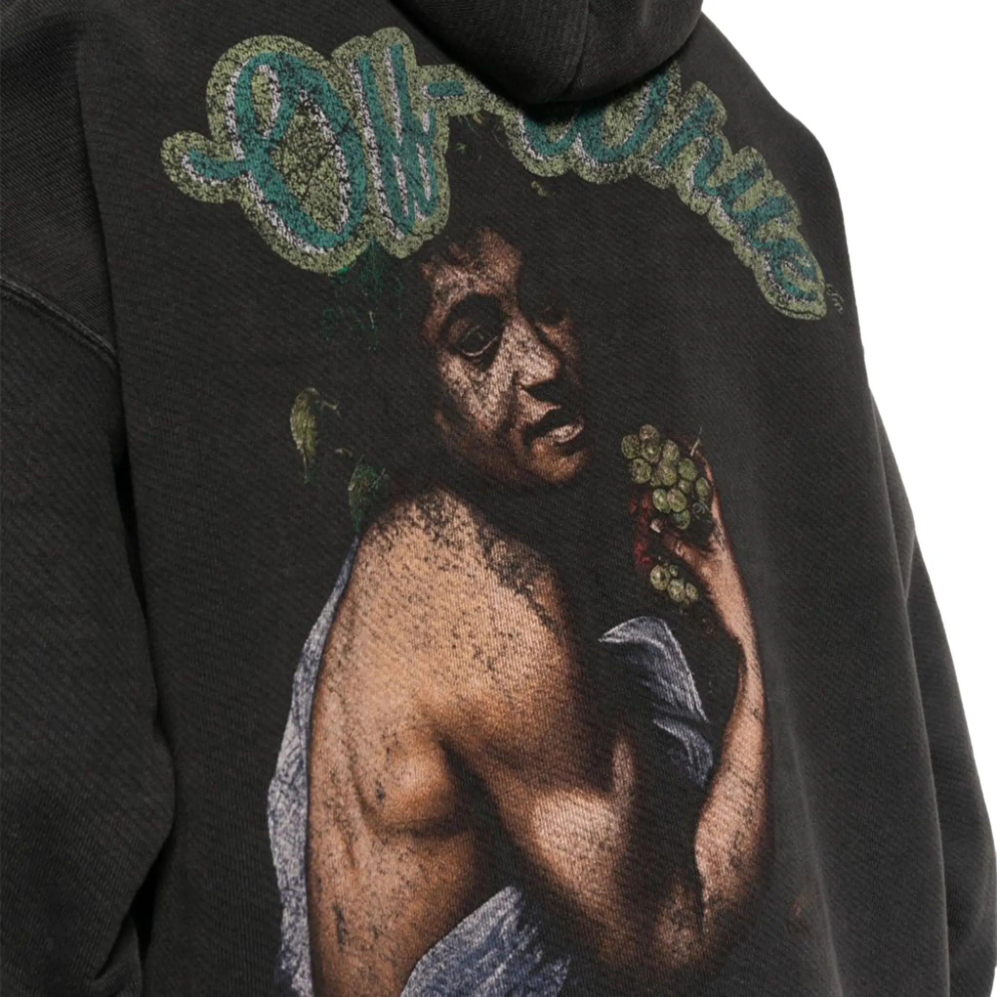 Off White Bacchus Skate Black Hoodie - Men's Streetwear Pullover for Skateboarding & Urban Fashion | Perfect for Casual Outfits & Street Style
