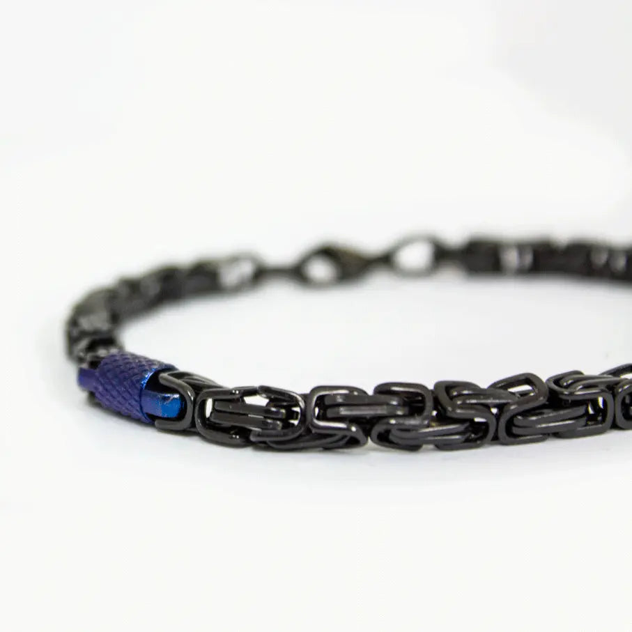 BOL Men's Chain Link Bracelet - Stainless Steel Adjustable Cuff Bracelet for Men - Perfect for Casual, Business & Formal Wear