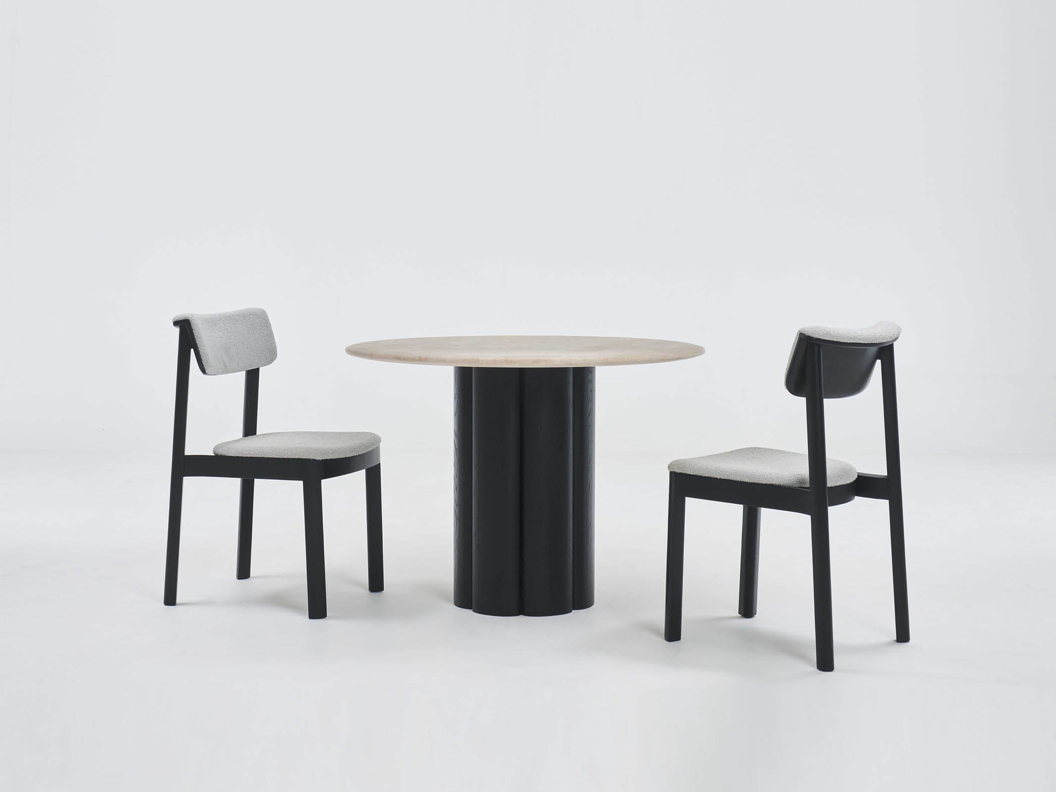 Round Dining Table - Modern Wooden Kitchen Table for 4-6 People | Perfect for Small Spaces, Breakfast Nook & Family Meals