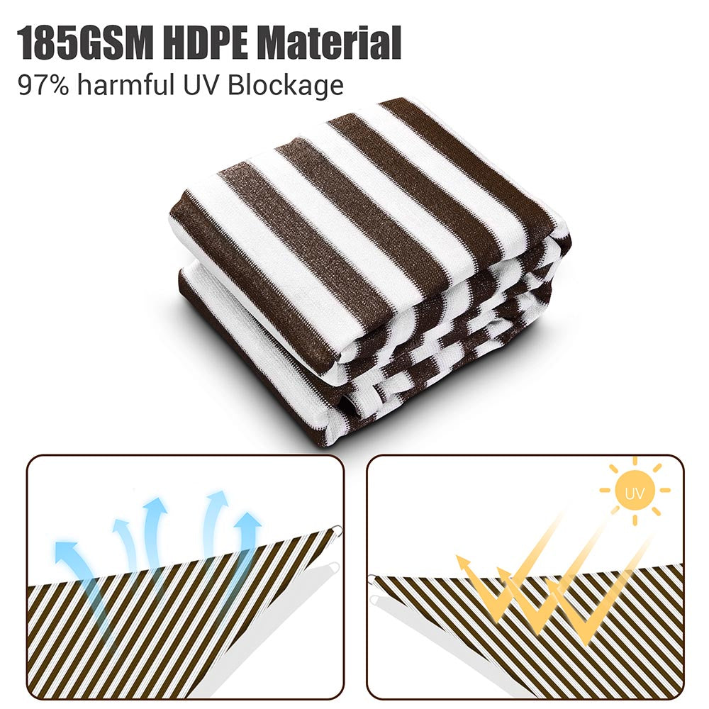23'x20' Rectangle Driveway Shade Sail Tarp - UV Resistant Outdoor Canopy for Patio, Garden, and Car Parking Protection - TheLAShop