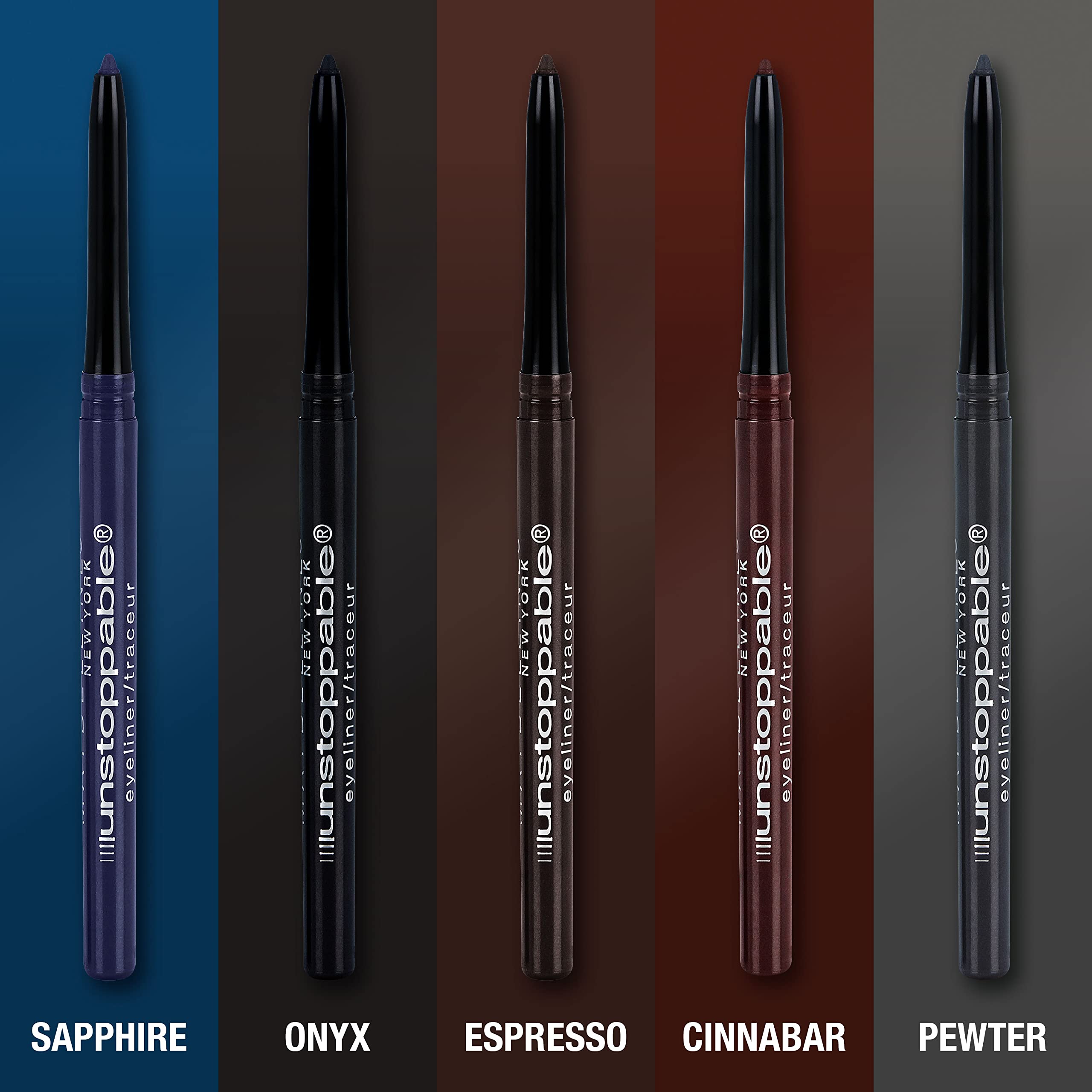 Maybelline New York Unstoppable Mechanical Eyeliner Pencil - Smudge-Proof & Long-Lasting - Pewter Gray (0.01 oz) - Perfect for Day to Night Makeup Looks