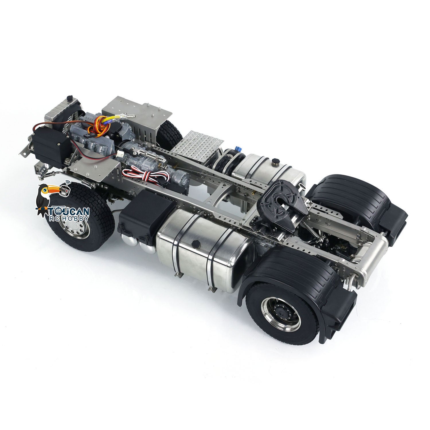 1/14 Scale 4x4 Metal Chassis DIY Parts for RC Tractor Truck R620 R730 - Remote Control Car Model with 3 Speed Transmission | Perfect for RC Enthusiasts & Hobbyists Building Custom Off-Road Vehicles