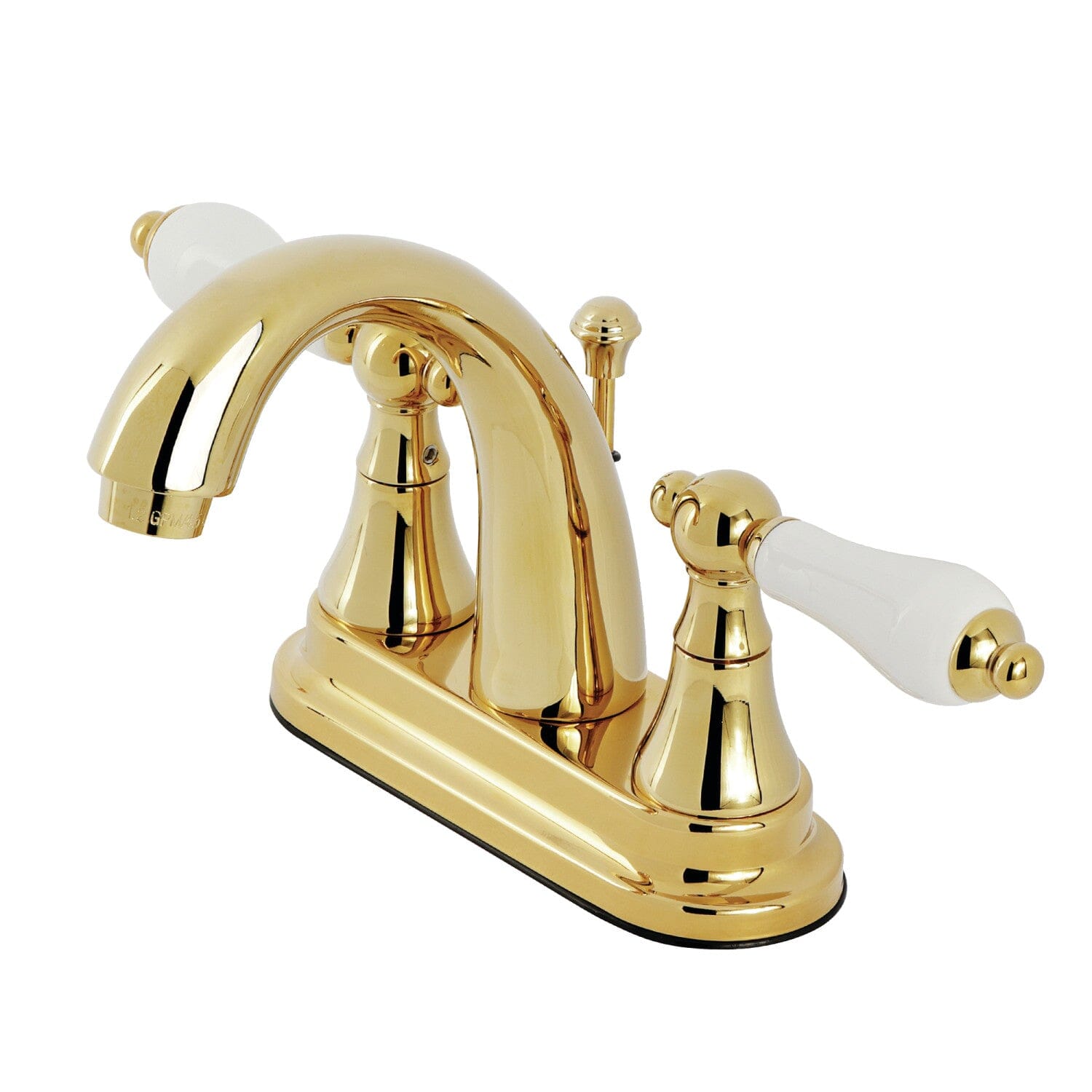 Vintage Double Handle 3-Hole Deck Mount 4-Inch Centerset Bathroom Faucet with Brass Pop-Up Drain - Classic English Style for Traditional & Modern Bathrooms