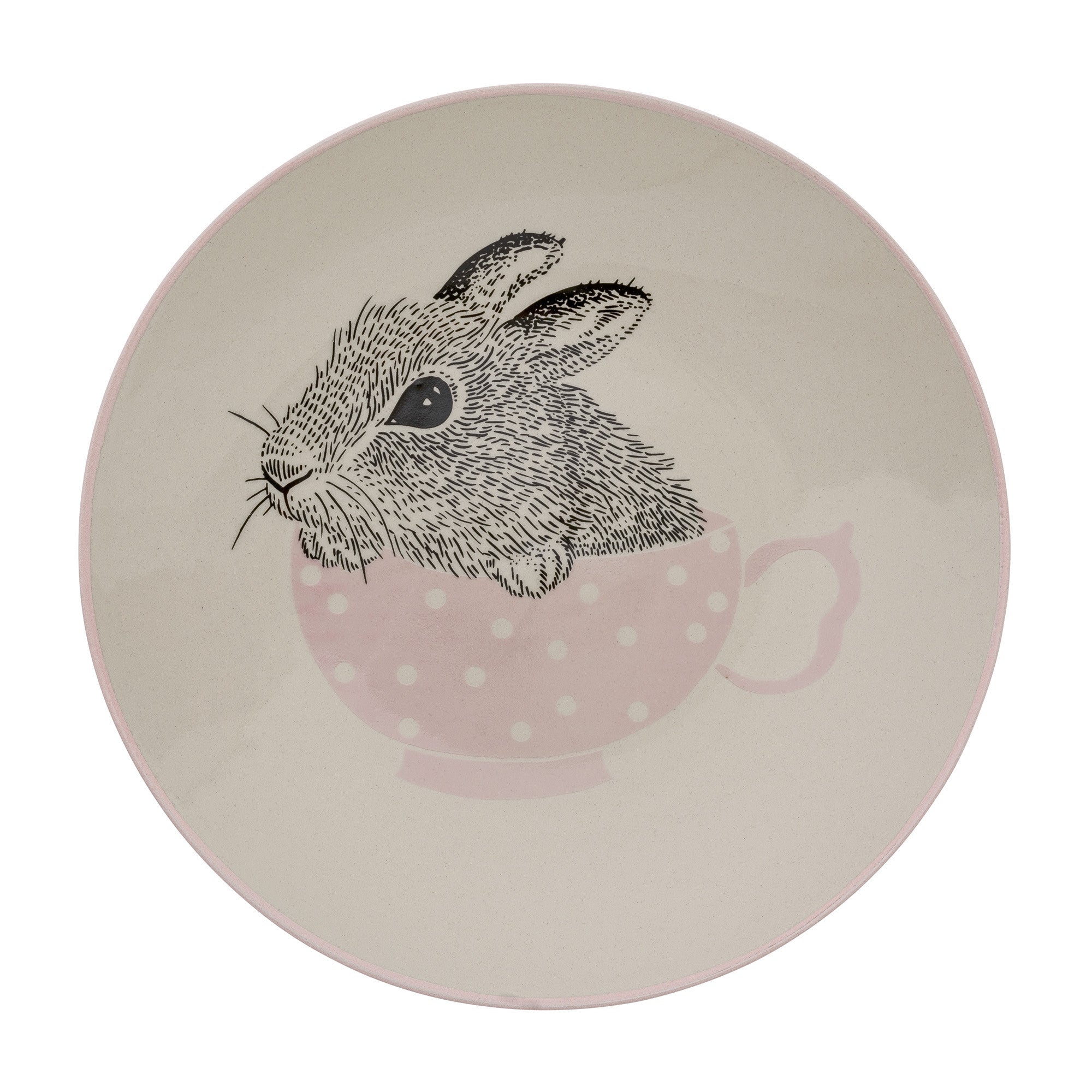 Bloomingville Nanna Offwhite with Nude Plate - Elegant Dinnerware Set for Home Dining, Parties & Special Occasions