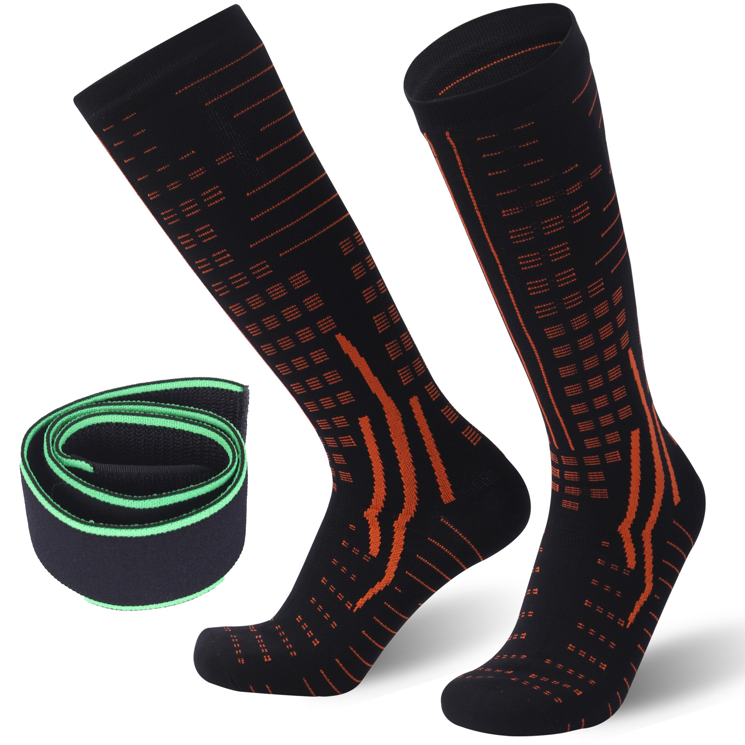 RANDY SUN Merino Wool Waterproof Hiking Socks for Men & Women - Knee High Breathable Thermal Socks for Running, Trekking & Outdoor Activities - Perfect for Winter Sports, Camping & Cold Weather Adventures