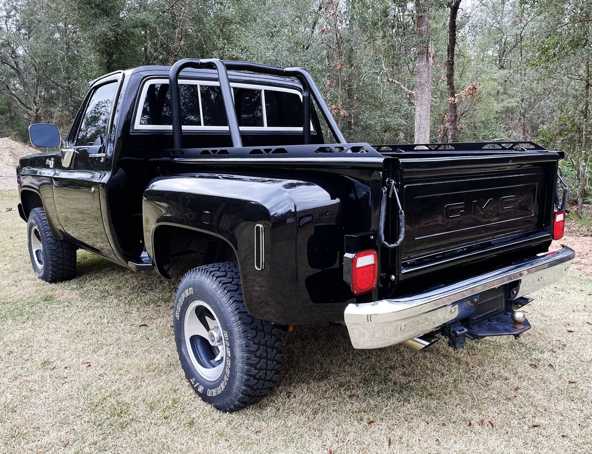 4-Piece Smoke Lens White Full LED Side Marker Lights Kit for 1975-1980 Chevy GMC C/K Pickup Trucks - Durable Replacement for Improved Night Visibility & Safety