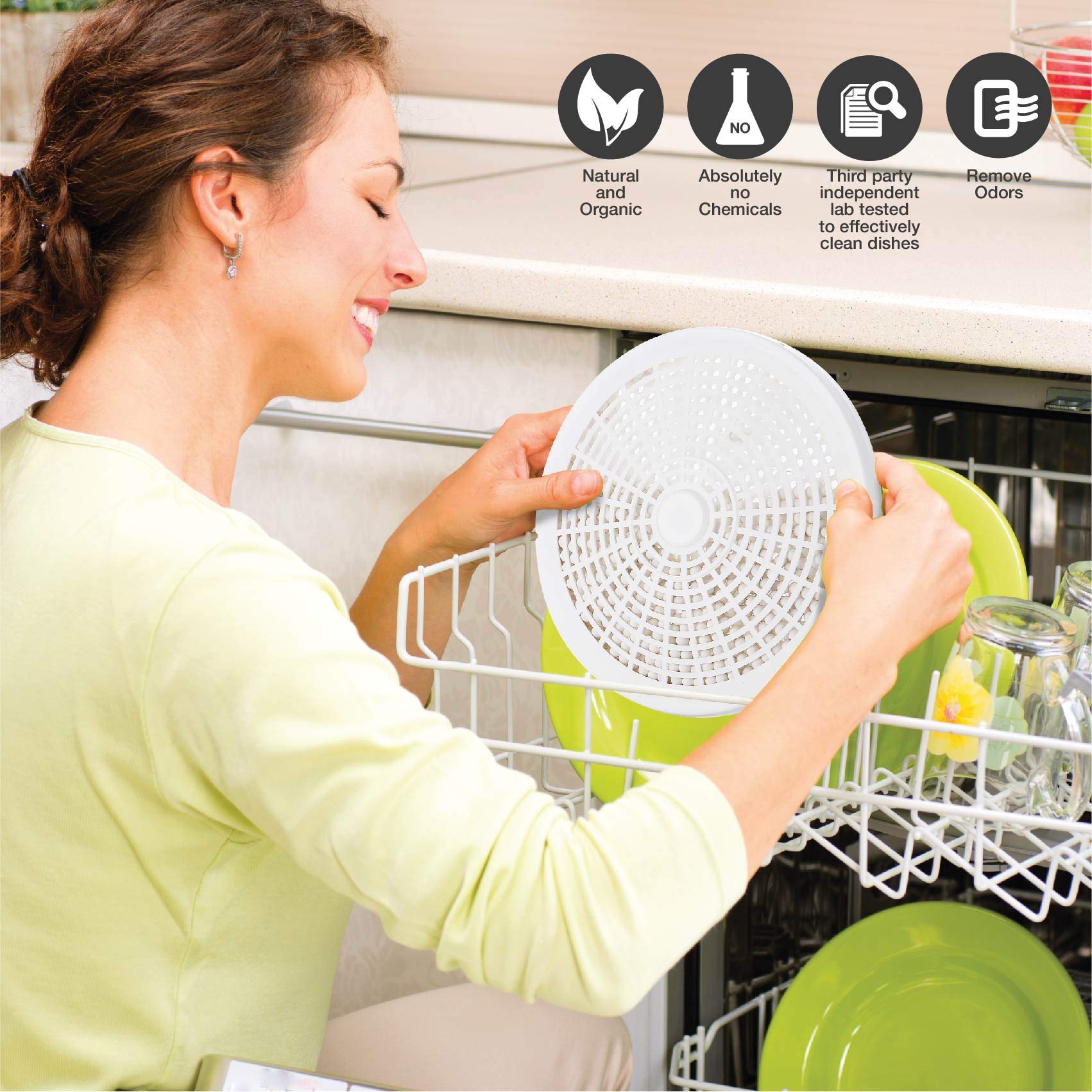 Eco-Friendly Hi-Ball Dishwasher Cleaner - Natural, Chemical-Free, Non-Toxic Alternative to Detergent & Pods | Safe for Daily Dishwashing & Gentle on Hands
