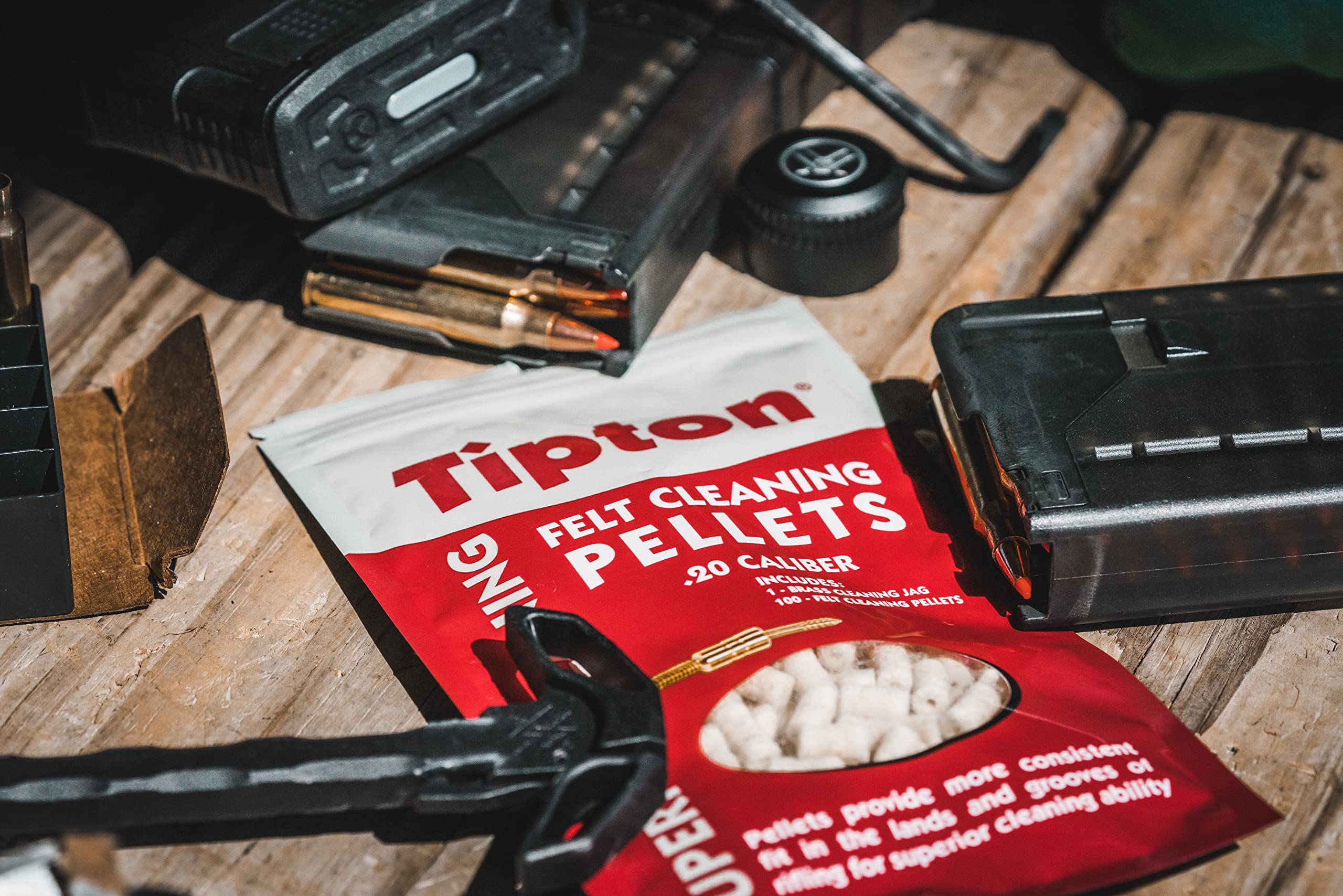 Tipton Felt Gun Cleaning Pellets - Caliber Specific for Gunsmithing & Shooting Range Use