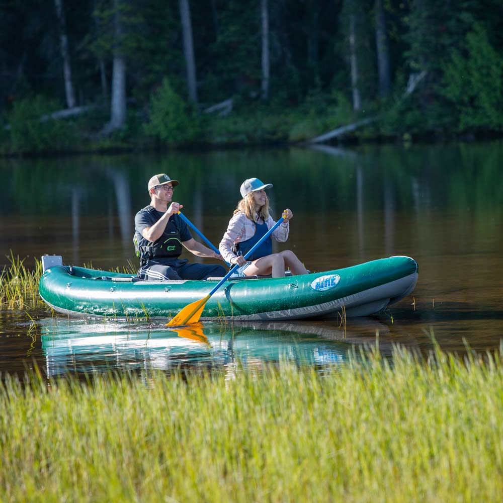 AIRE Traveler Inflatable Canoe - Lightweight Portable Kayak for Camping, Fishing & River Adventures | Easy Setup & Compact Storage
