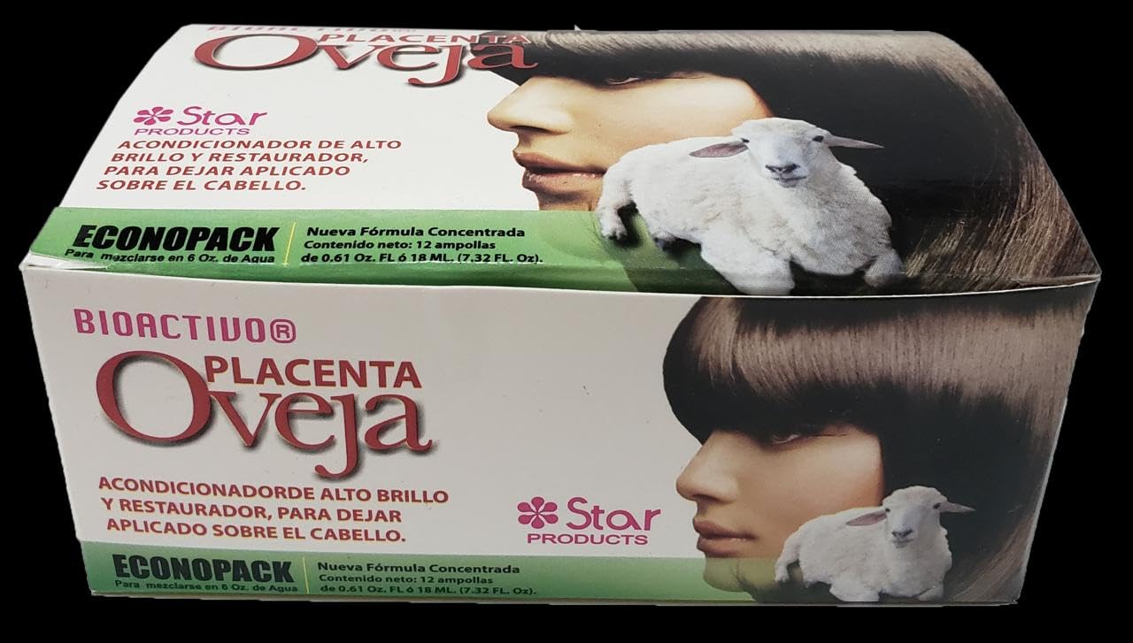 Purified Sheep Placenta Leave-In Hair Conditioner - 12 Applications for Deep Hydration & Repair | Perfect for Dry, Damaged Hair at Home or Salon