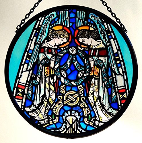 Angel Stained Glass Sun Catcher - Glasgow Cathedral Design for Home Decor