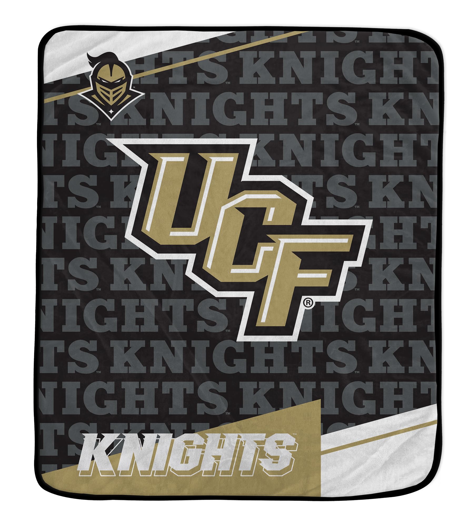 Pegasus Sports NCAA Diagonal Ghost Ultra Soft Blanket - Cozy College Team Blanket for Game Day, Dorm Room & Home Decor - Officially Licensed College Football & Basketball Fan Gift