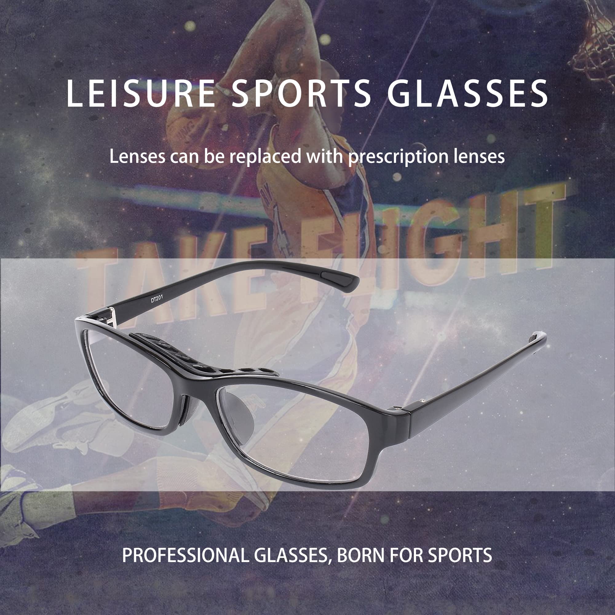 Sports Safety Goggles for Football & Soccer - Adjustable Strap & Interchangeable Temples for Men & Youth - Perfect for Training, Games & Outdoor Sports Protection