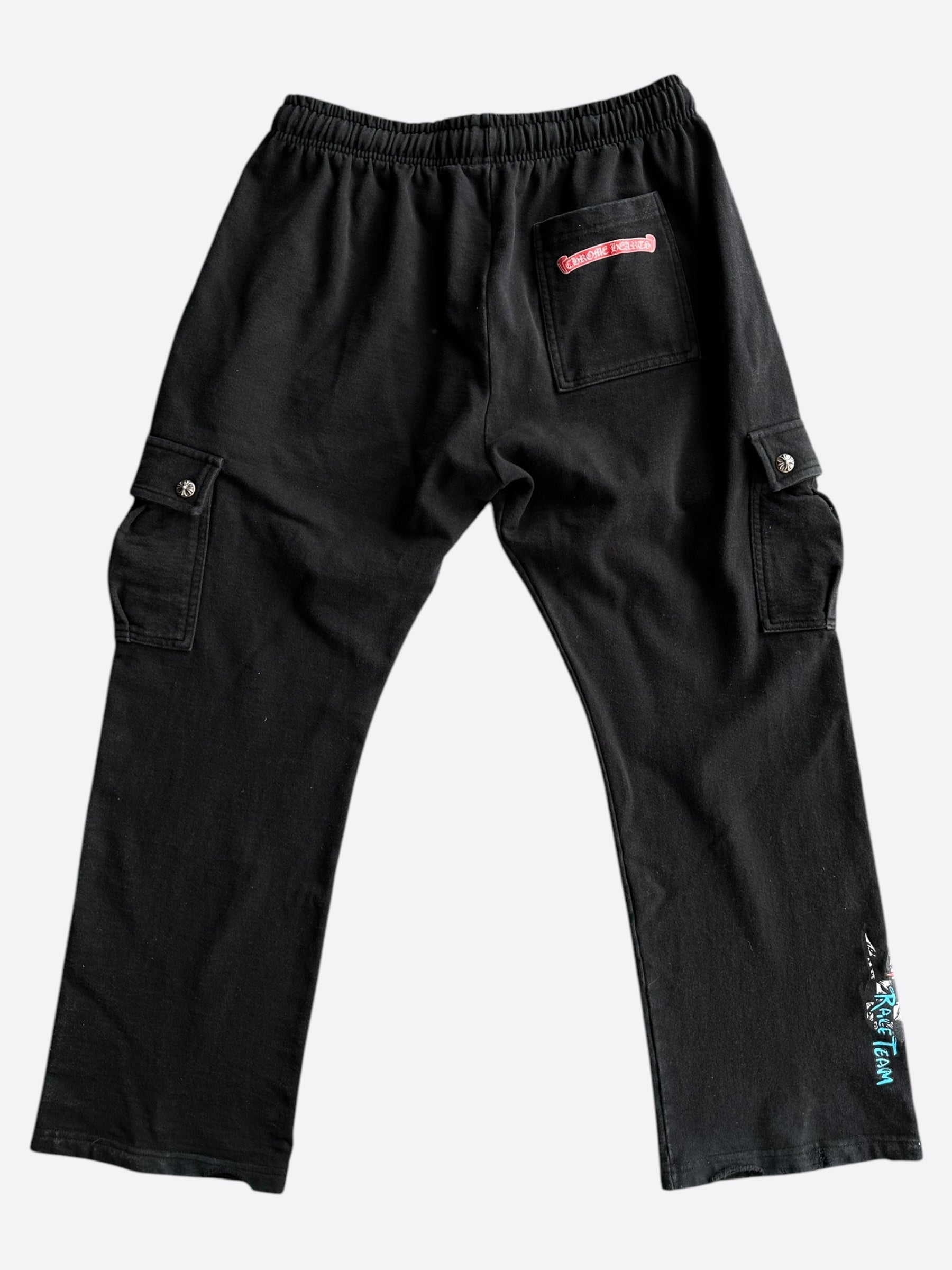 Chrome Hearts Matty Boy Black Stay Fast Cargo Sweatpants for Men - Stylish Streetwear Joggers with Multiple Pockets | Perfect for Casual Wear, Gym & Urban Fashion