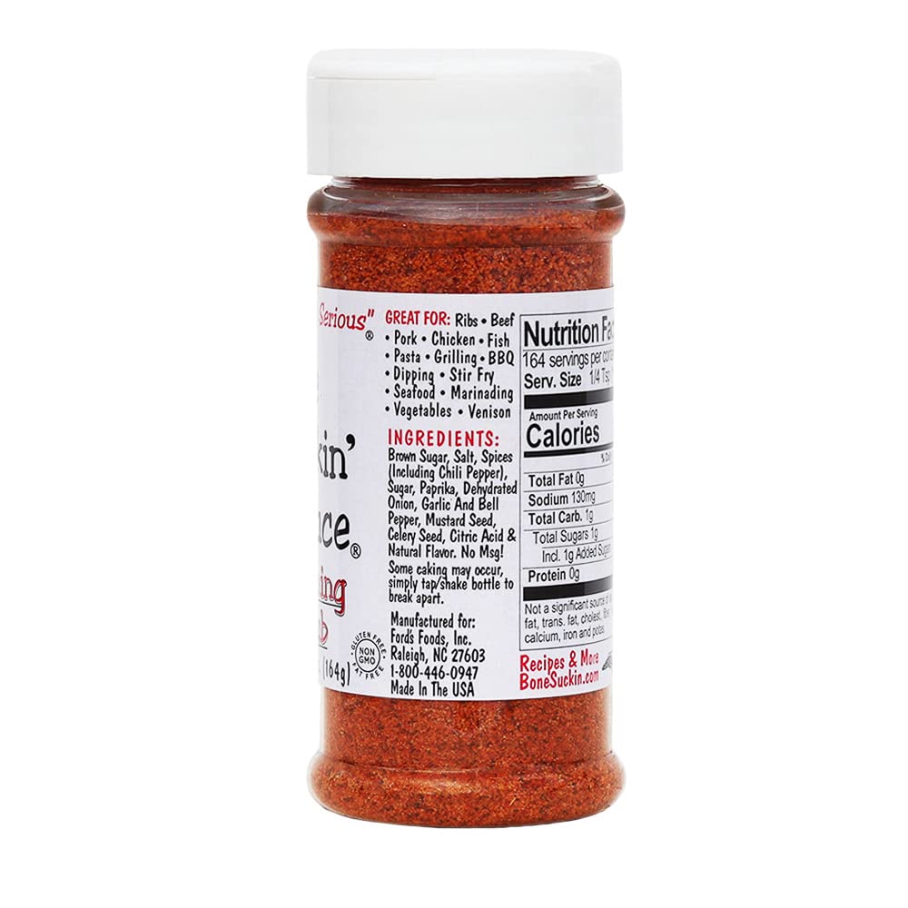 Bone Suckin' Sauce Meat & Rib Rub Seasoning - 6.2 oz BBQ Dry Rub for Pork, Beef & Chicken | Perfect for Grilling, Smoking & Slow Cooking