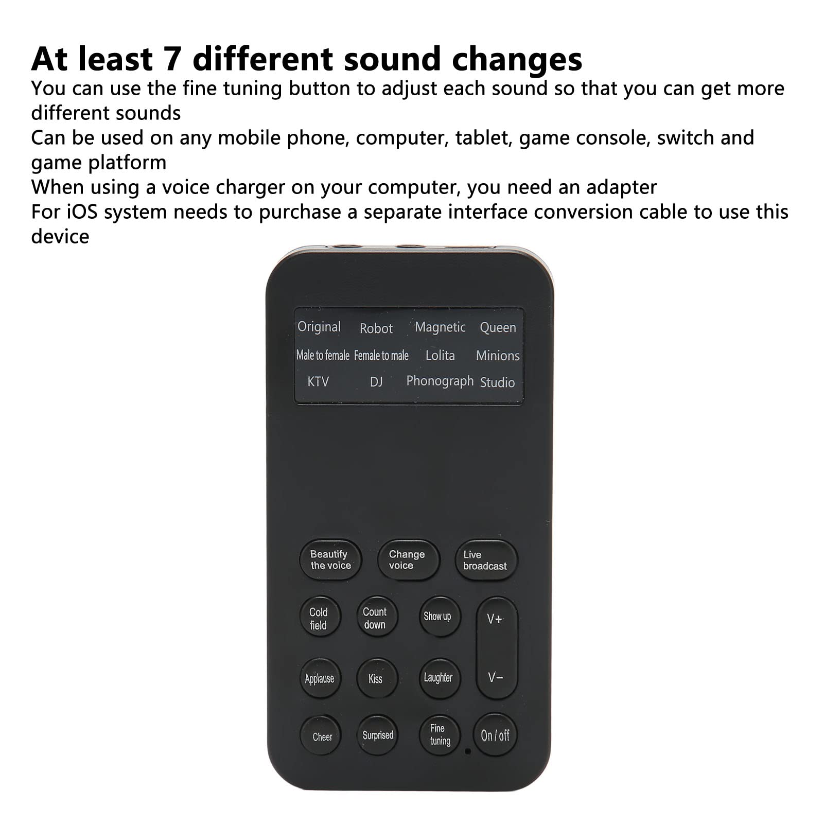 Best Portable Gaming Voice Changer - Handheld Mini Sound Card with 8 Sound Effects for PC, PS5, Xbox | Perfect for Streaming, Recording & Phone Calls