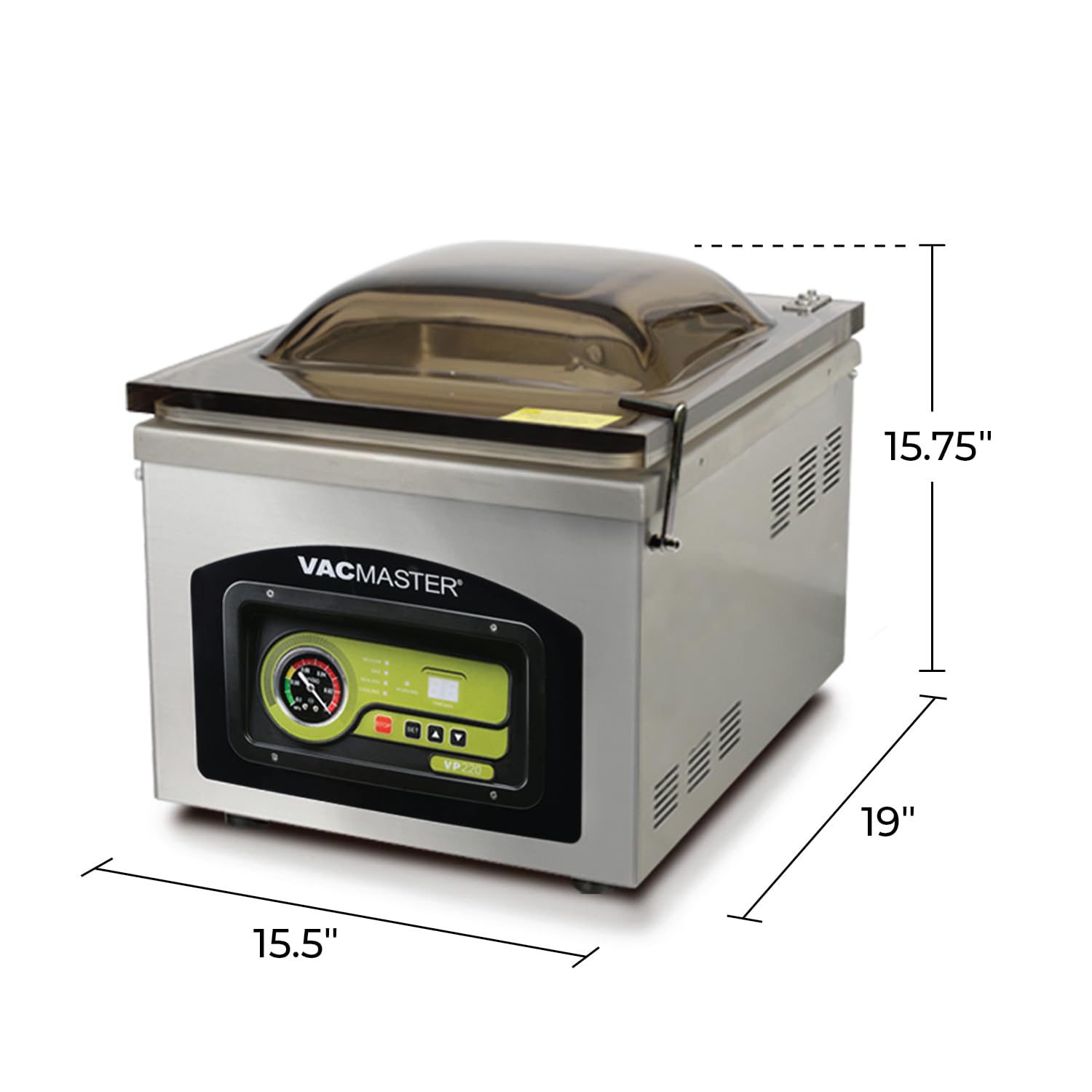 VacMaster VP220 Commercial Chamber Vacuum Sealer Machine - 110V Heavy Duty for Sous Vide Cooking, Liquid & Powder Food Preservation, Long-Term Storage | Maintenance-Free Air Pump with 12.25