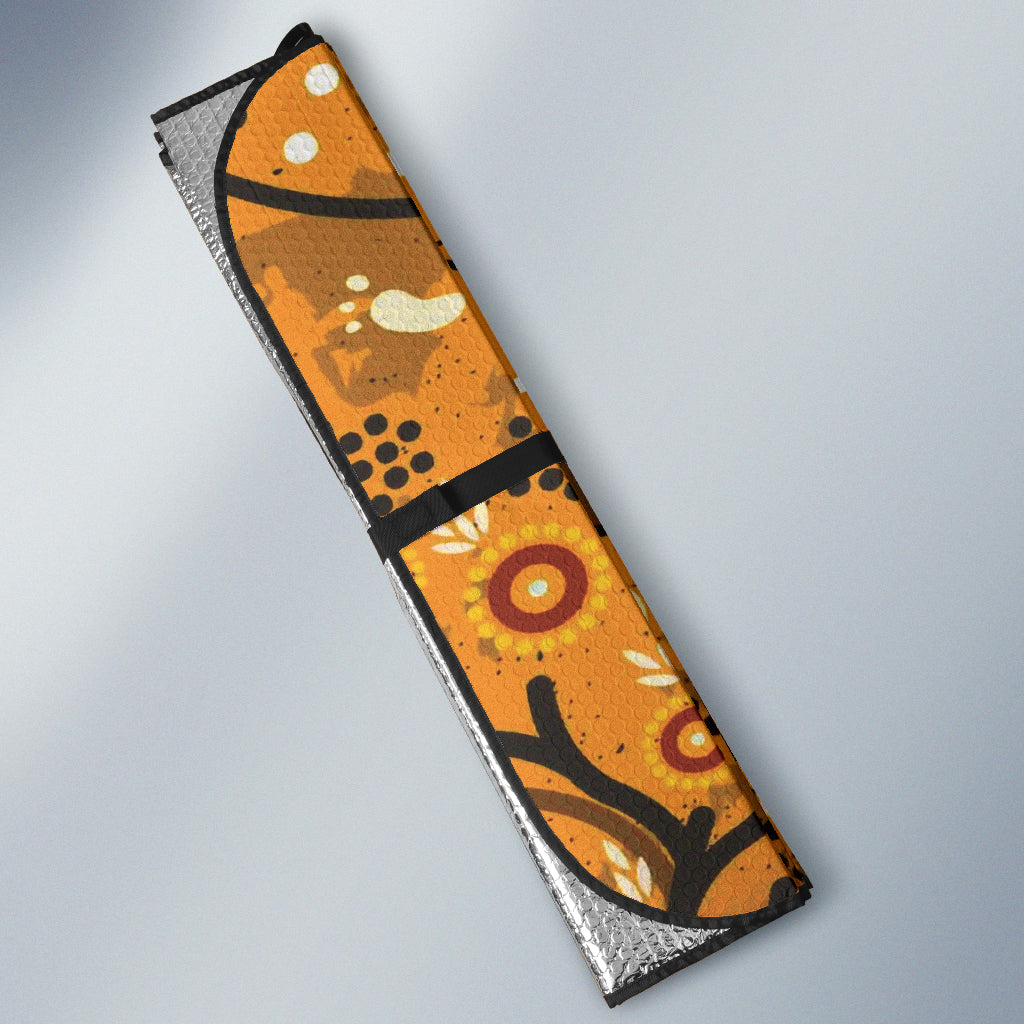Authentic Australia Aboriginal Art Car Sun Shade - UV Protection Window Shade for Vehicles | Perfect for Summer Road Trips & Parking