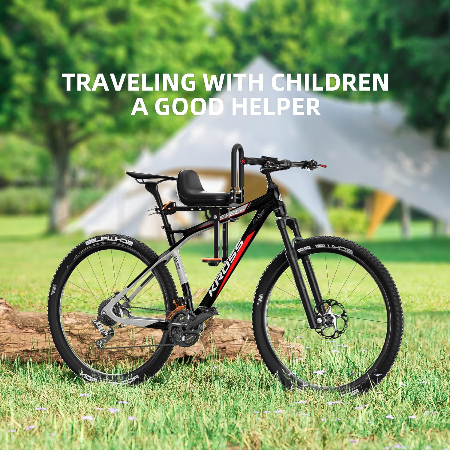 Best Kids Bike Seat for 1-5 Year Olds - Adjustable Child Bicycle Seat with Safety Guardrail & Comfortable Cushion - Perfect for Mountain Bikes, Commuting & Family Rides