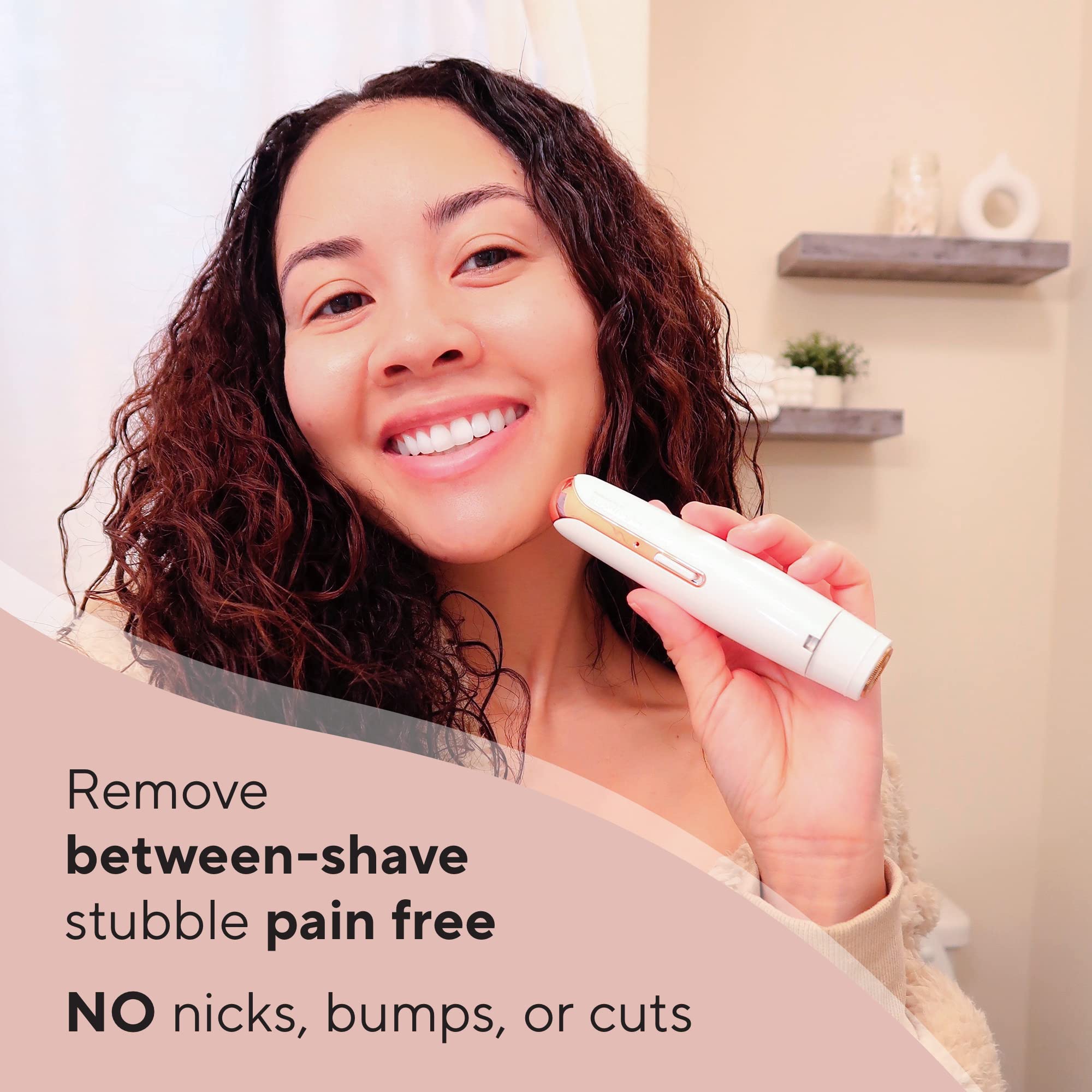 Finishing Touch Flawless Body Touch Up - Women's Electric Razor for Smooth Skin, Painless Hair Removal & Stubble Shave | Perfect for Legs, Bikini Line & Underarms | Portable & Rechargeable
