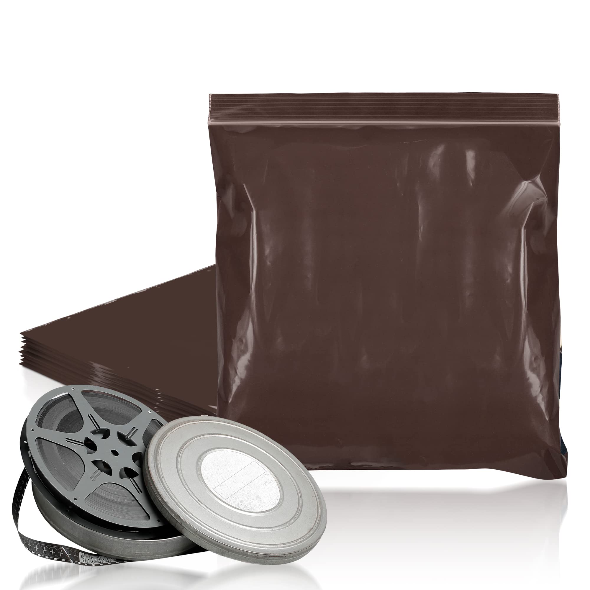 PUREVACY 12x12 Amber Resealable Zip Bags - 1000 Pack Heavy Duty 3 Mil Waterproof Storage Bags | Durable Poly Zipper Bags for Food, Jewelry, Crafts & Organizing | Brown Plastic Packaging Bags for Home & Office Use