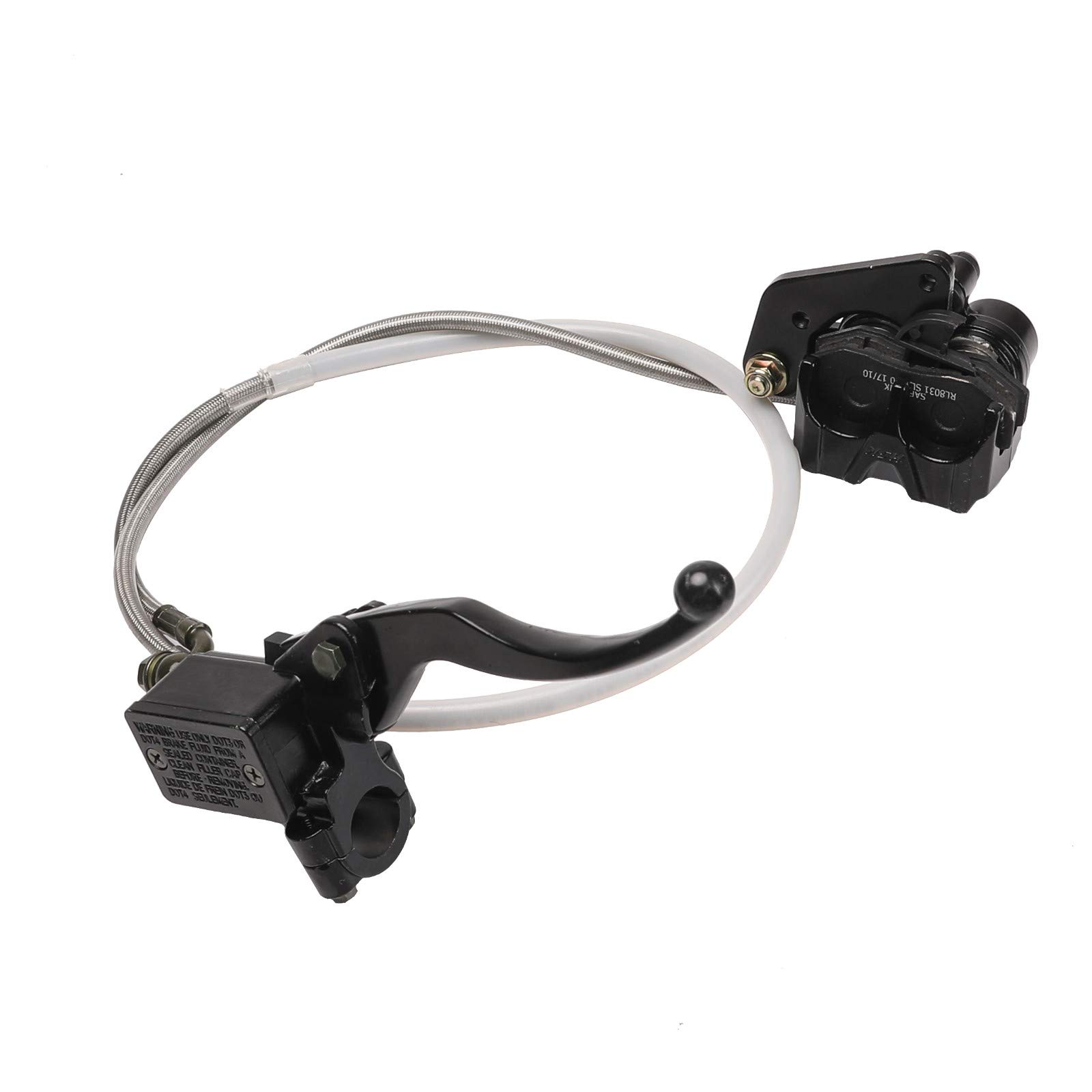 Black Front Hydraulic Brake Caliper Master Cylinder for Dirt Pit Bike (1130mm) - High Performance Off-Road Motorcycle Braking System for Trail Riding & Motocross Racing