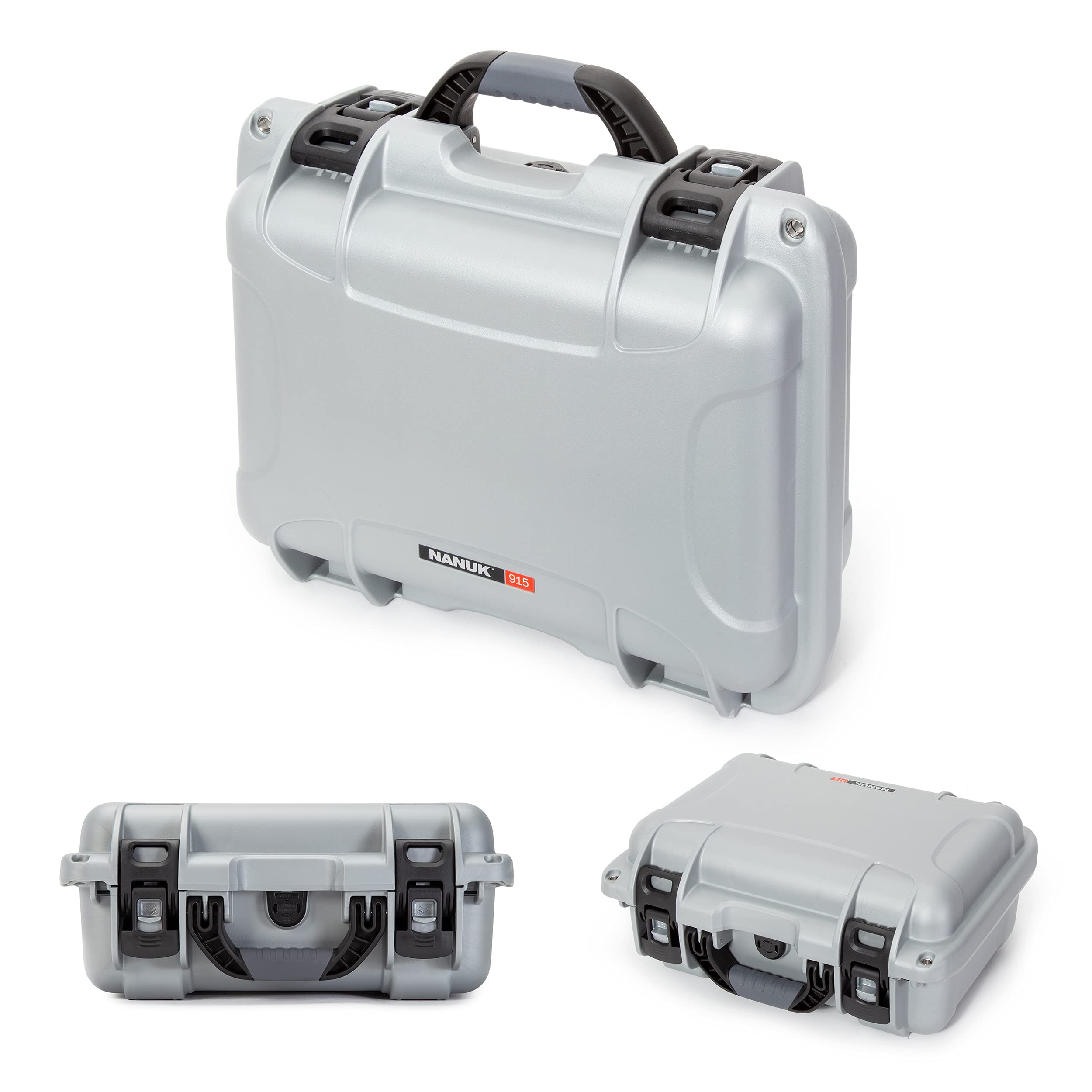 Nanuk 915 Waterproof Hard Case for DJI Mini 3 & Mini 3 Pro - Custom Foam Insert Fits Fly More Combo & RC-N1/RC Controller (Silver) - Perfect for Drone Travel, Outdoor Adventures & Professional Aerial Photography